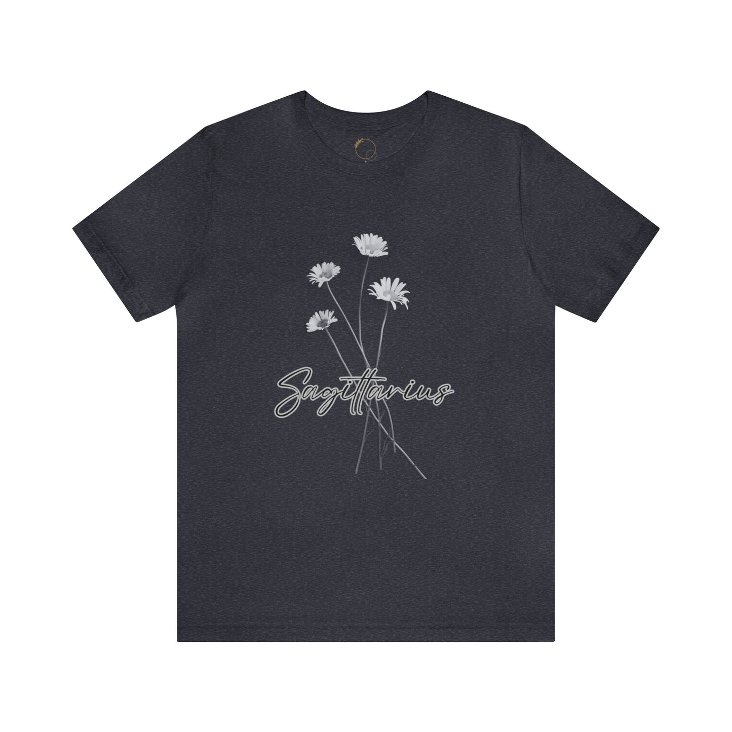 Sagittarius Daisy Zodiac Unisex Jersey Short Sleeve Tee