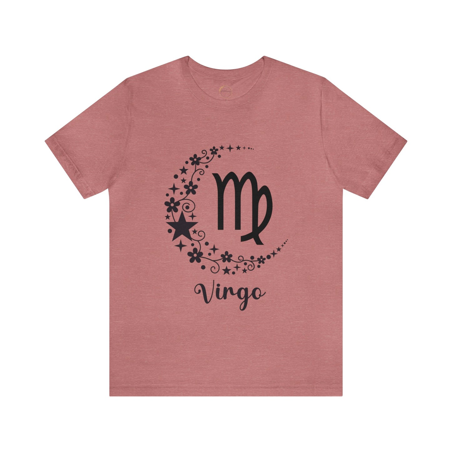 Virgo Floral Moon Zodiac Unisex Jersey Short Sleeve Tee