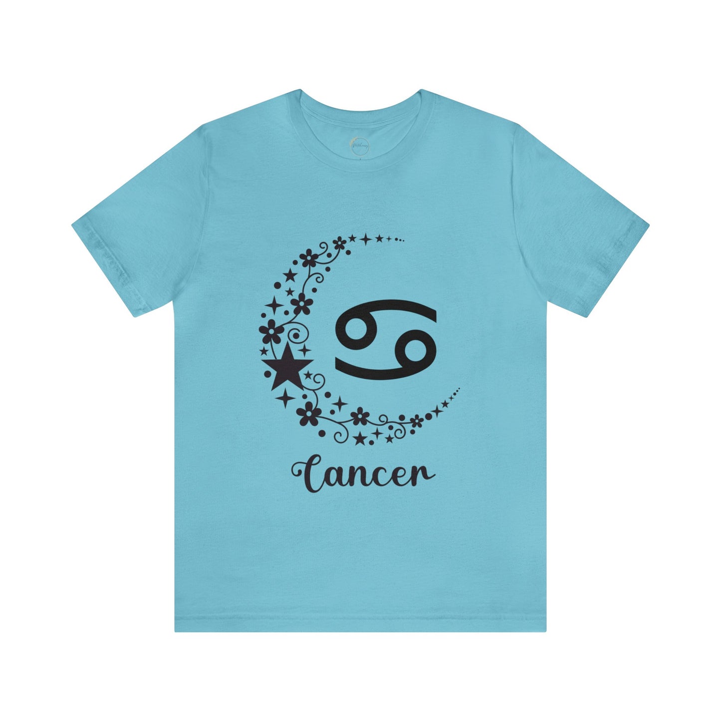 Cancer Floral Moon Zodiac Unisex Jersey Short Sleeve Tee