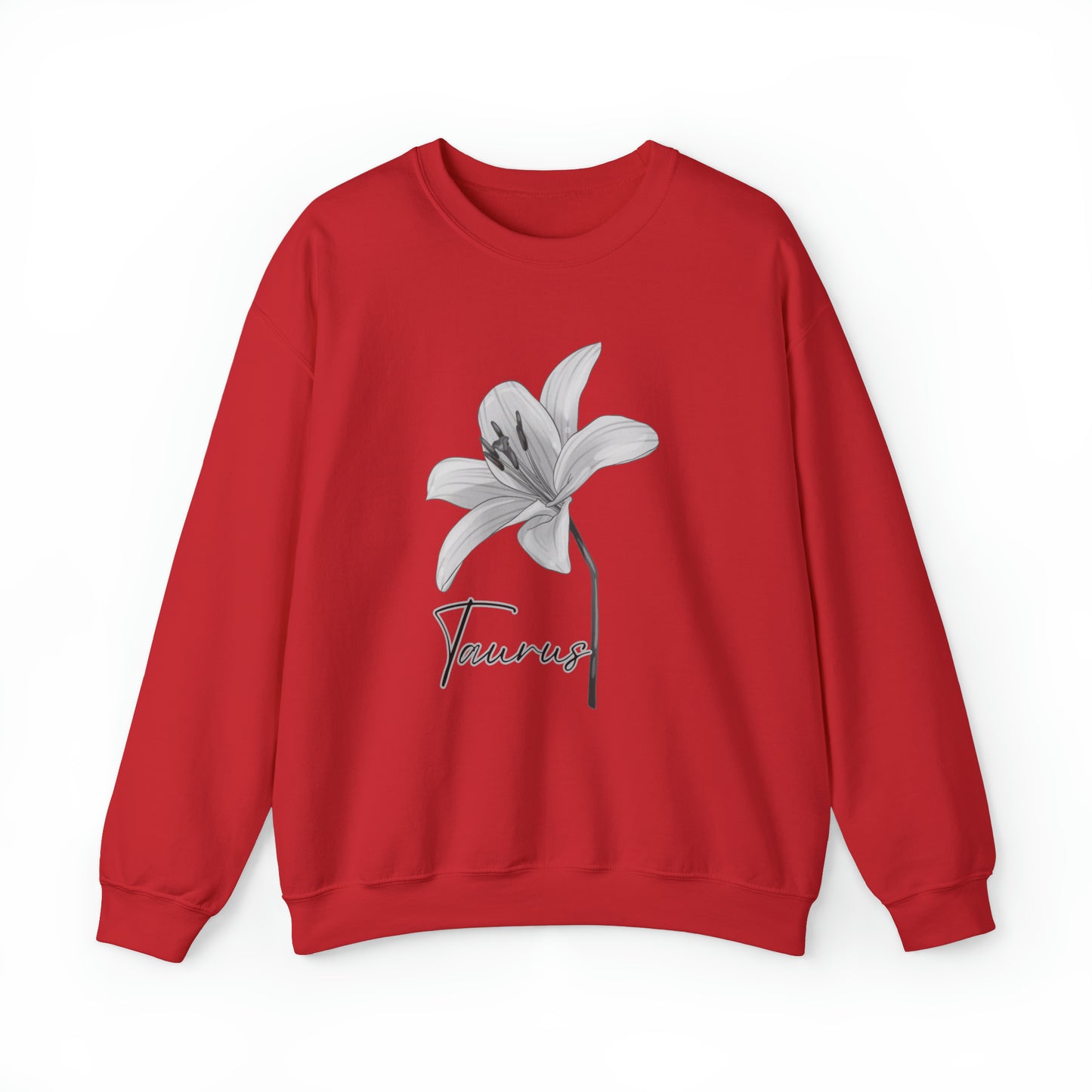 Taurus Lily Unisex Heavy Blend Crewneck Sweatshirt