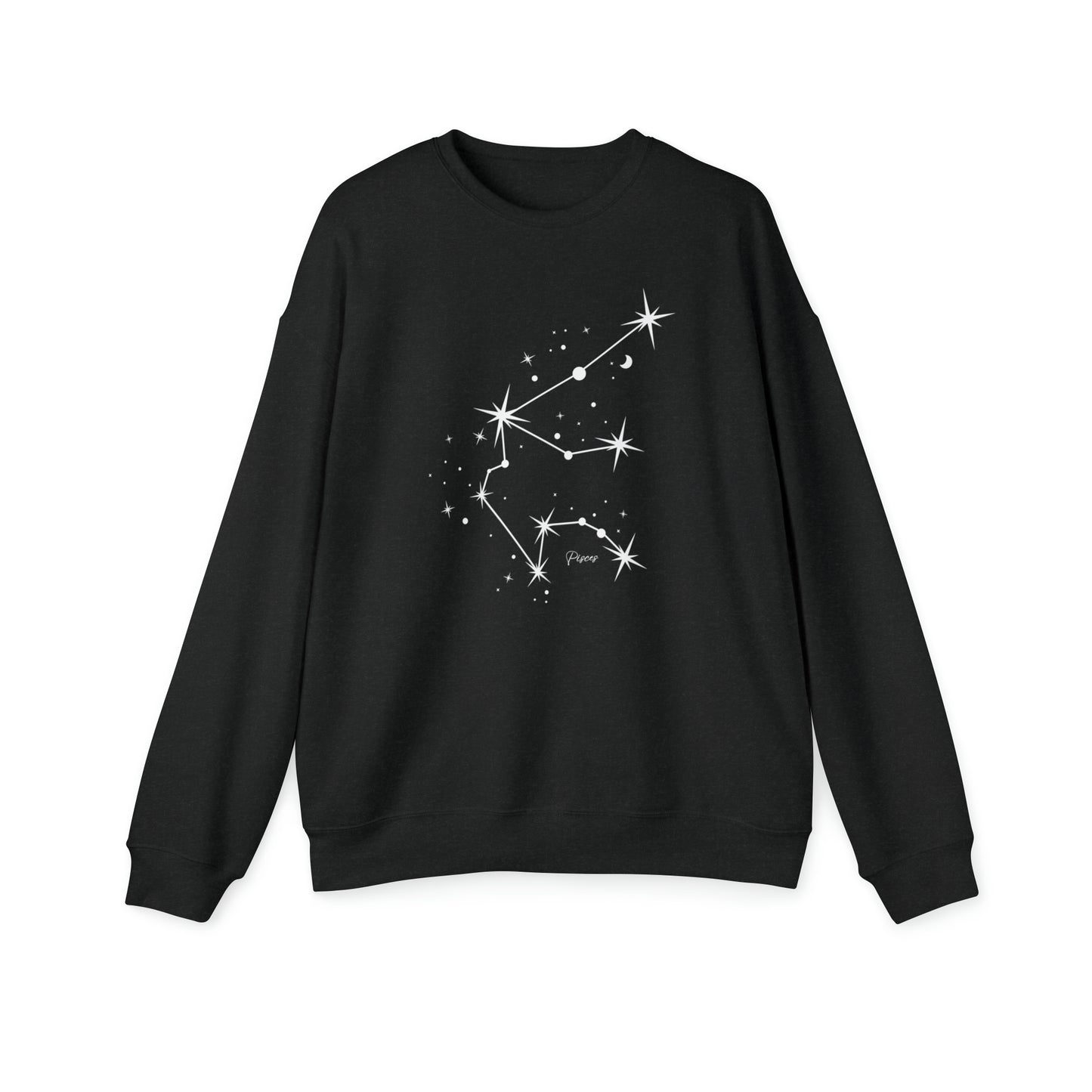 Pisces Zodiac Constellation Unisex Drop Shoulder Sweatshirt