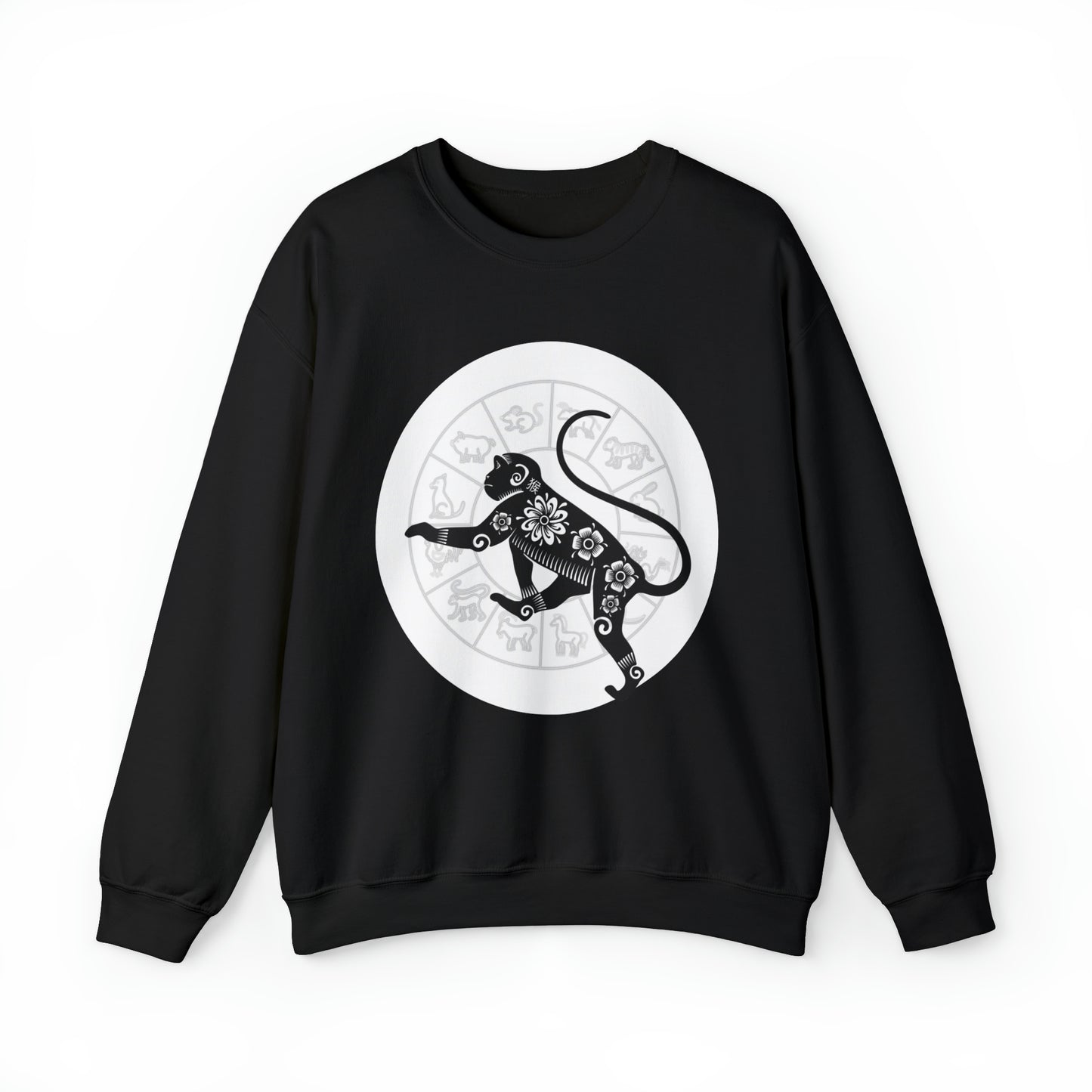 Shengxiao Monkey Unisex Heavy Blend Crewneck Sweatshirt