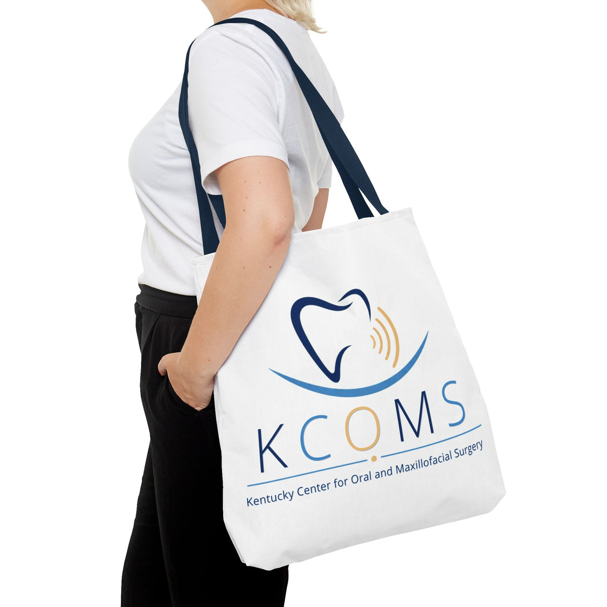 KCOMS Logo Tote Bag - Kentucky Center for Oral & Maxillofacial Surgery Branded Cotton Tote