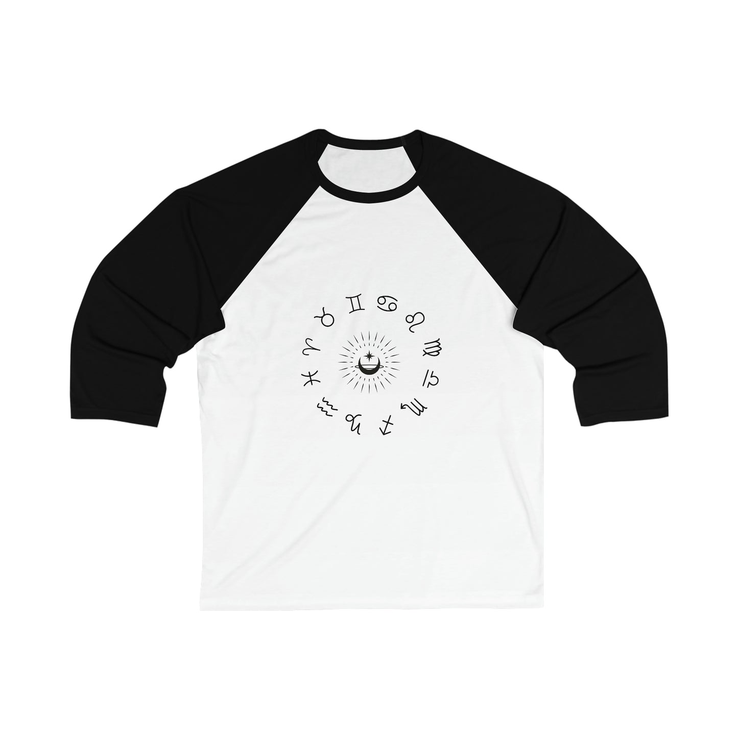 Zodiac Wheel Unisex 3\4 Sleeve Baseball Tee