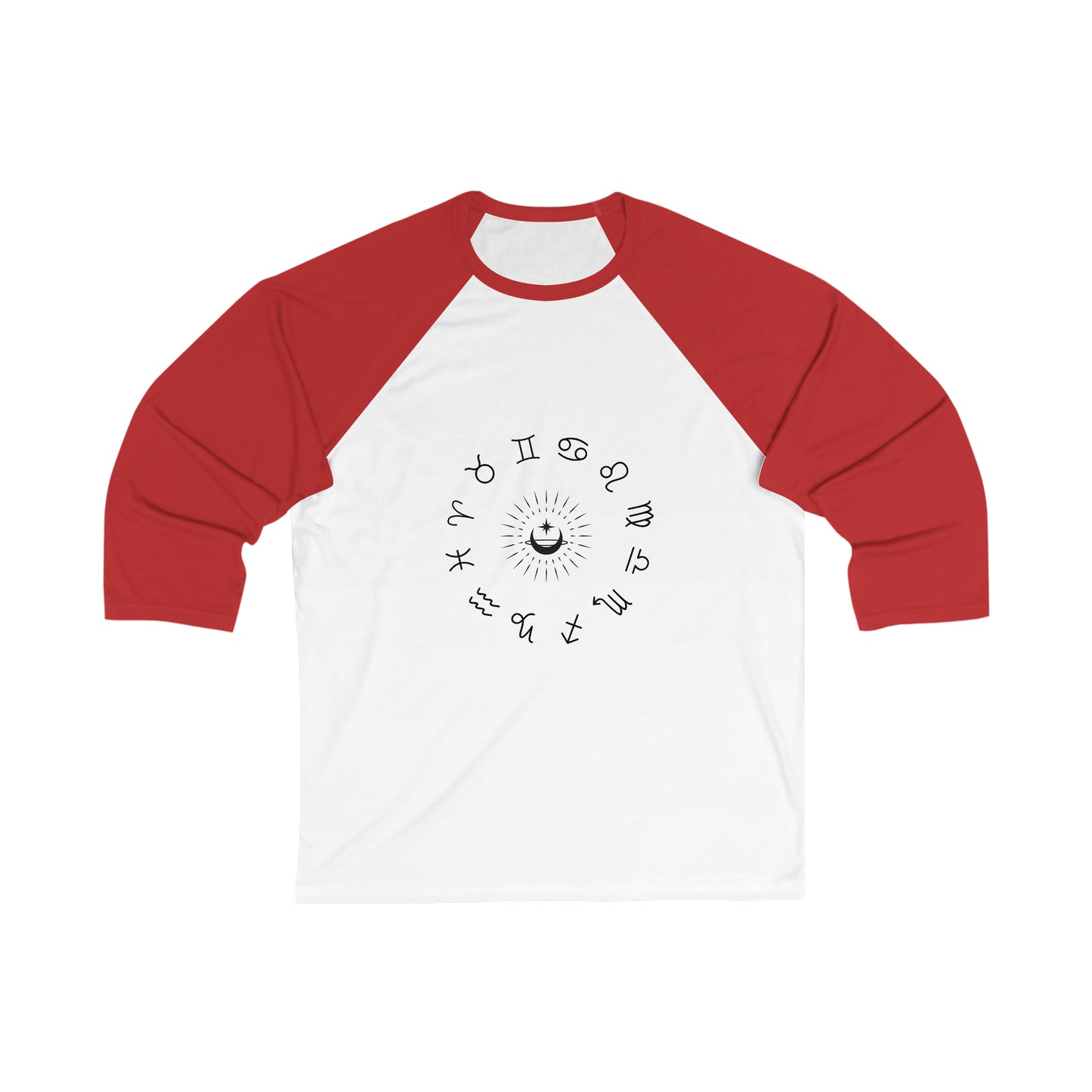Zodiac Wheel Unisex 3\4 Sleeve Baseball Tee