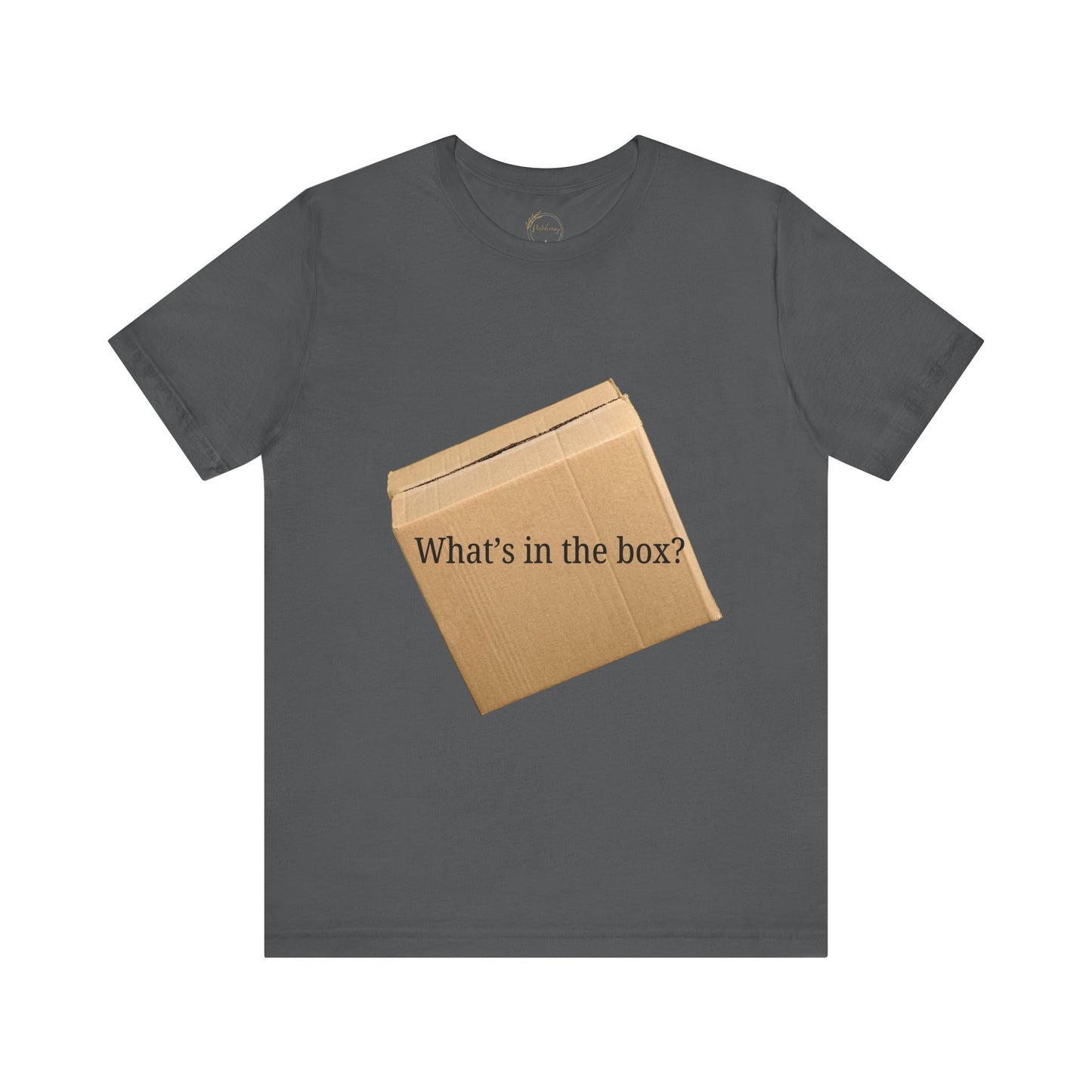 What's in the Box Silly T-Shirt Funny Cardboard Box Design Funny Cat Shirt Kitty Design Cute Front and Back Tee Quirky Gift Ideas
