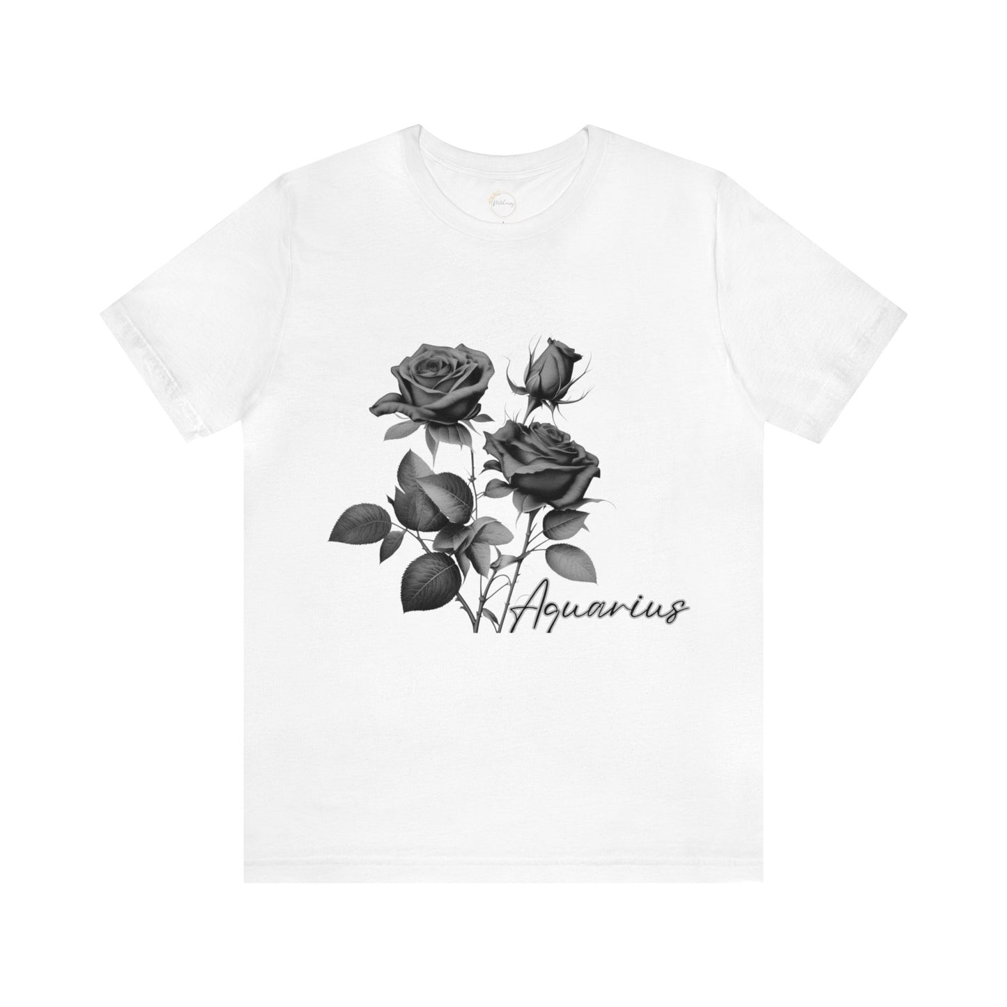 Aquarius Rose Zodiac Unisex Jersey Short Sleeve Tee