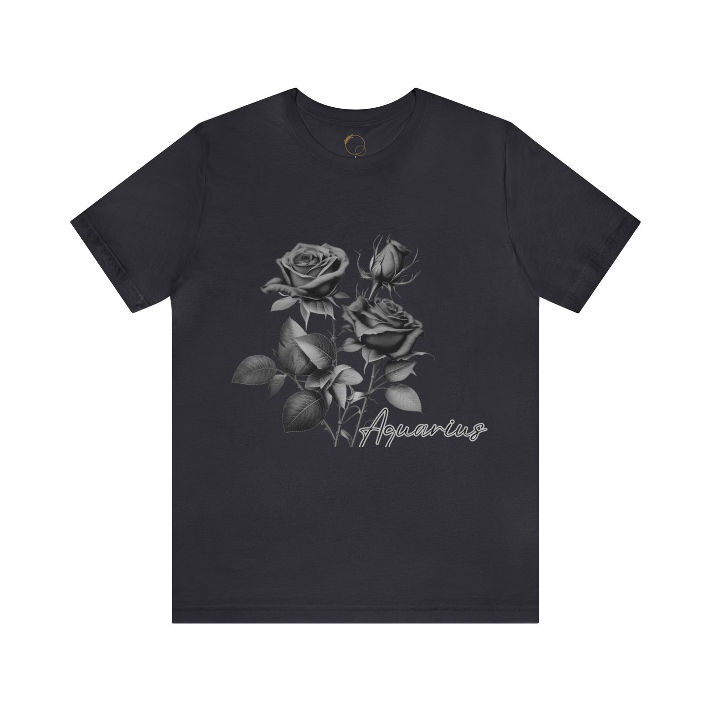 Aquarius Rose Zodiac Unisex Jersey Short Sleeve Tee