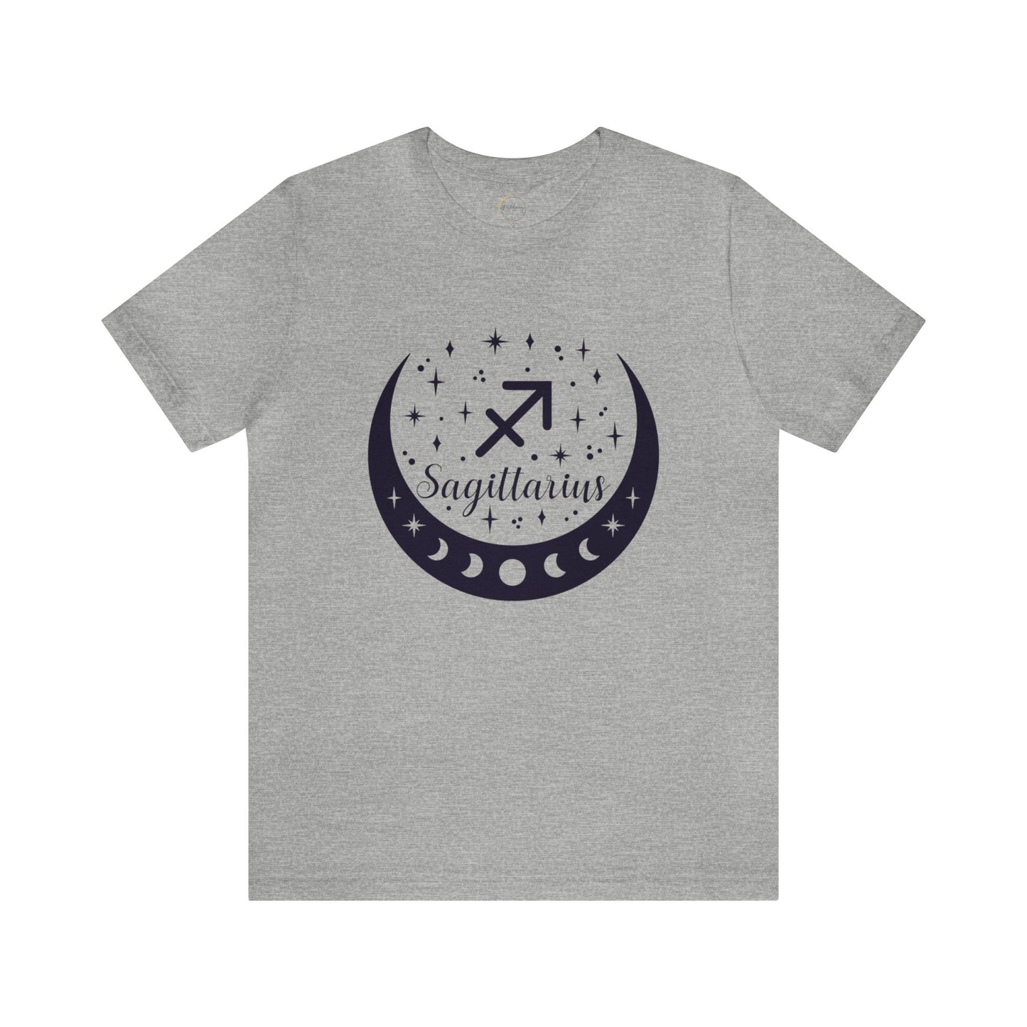 Sagittarius Moon Phase Zodiac Unisex Jersey Short Sleeve Tee