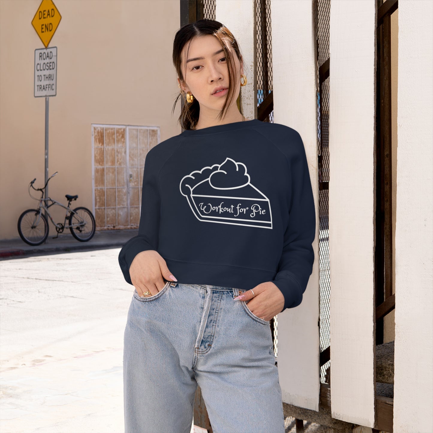 Workout for Pie Cropped Fleece Pullover