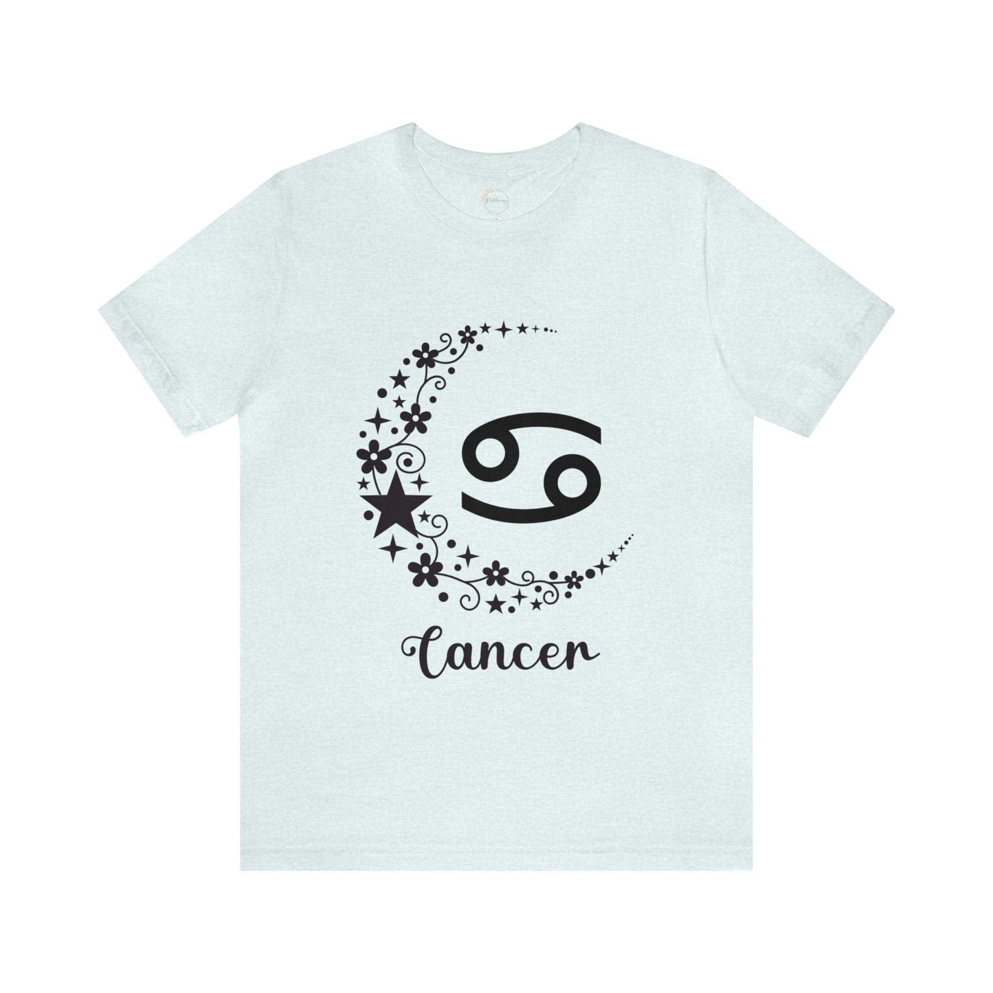 Cancer Floral Moon Zodiac Unisex Jersey Short Sleeve Tee