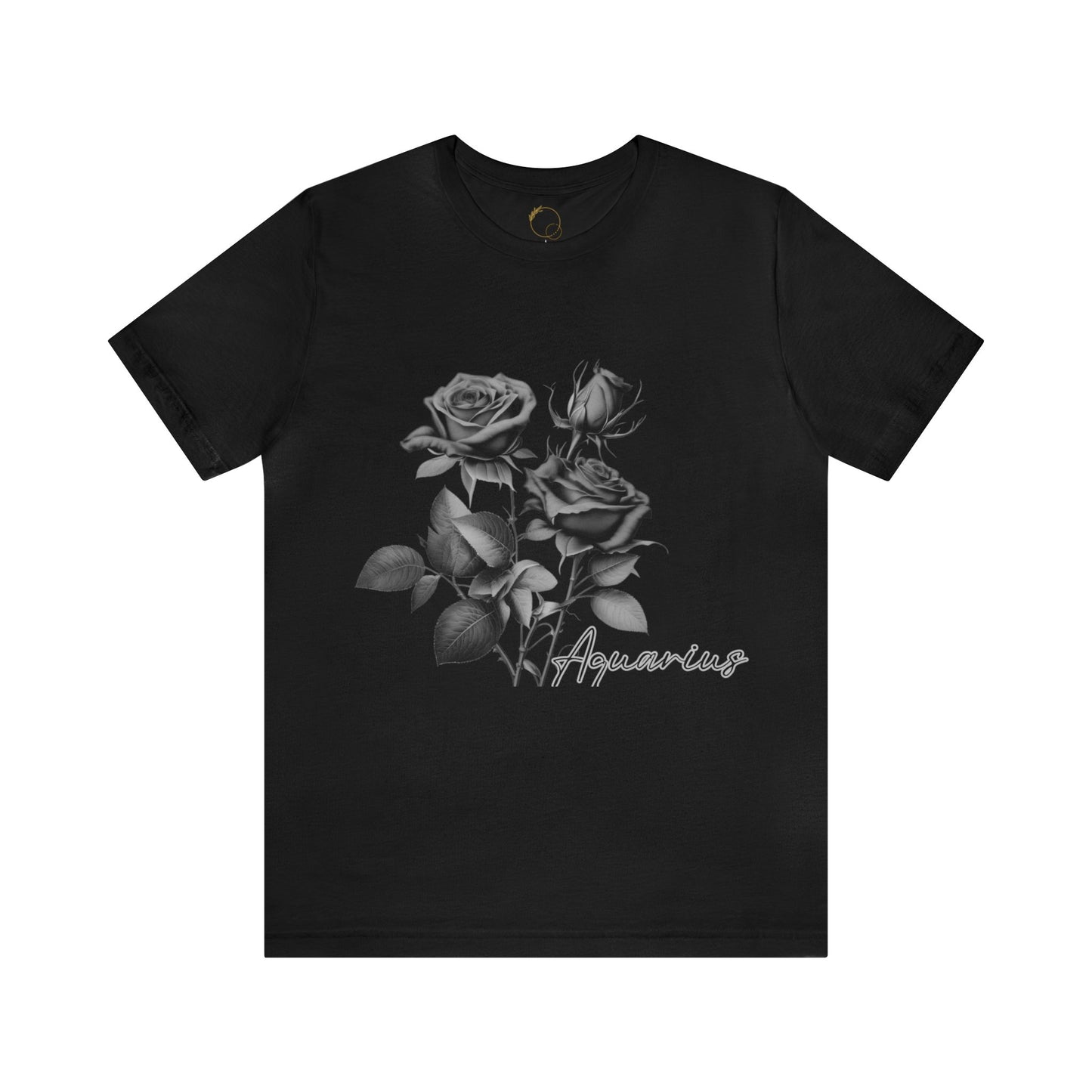 Aquarius Rose Zodiac Unisex Jersey Short Sleeve Tee