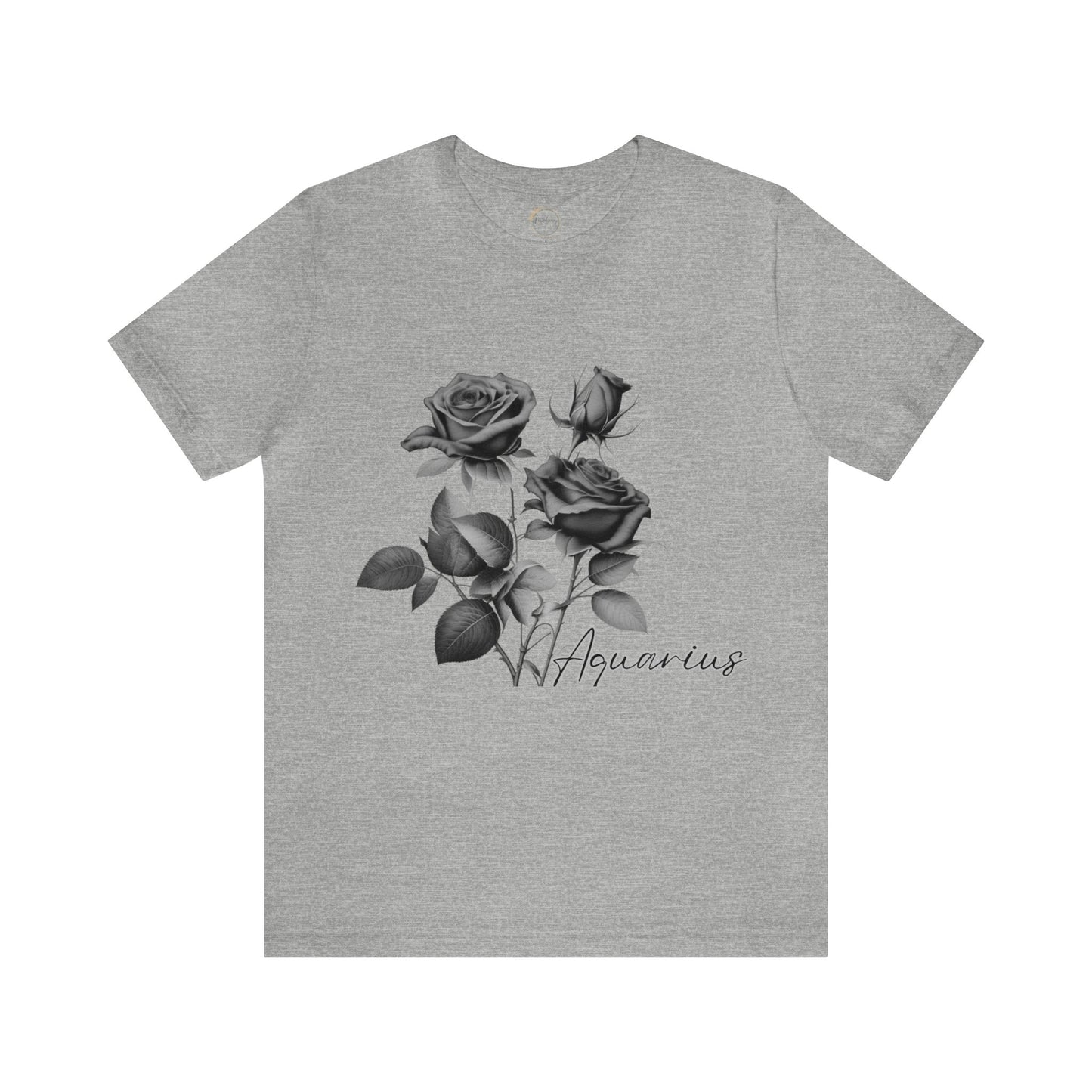 Aquarius Rose Zodiac Unisex Jersey Short Sleeve Tee