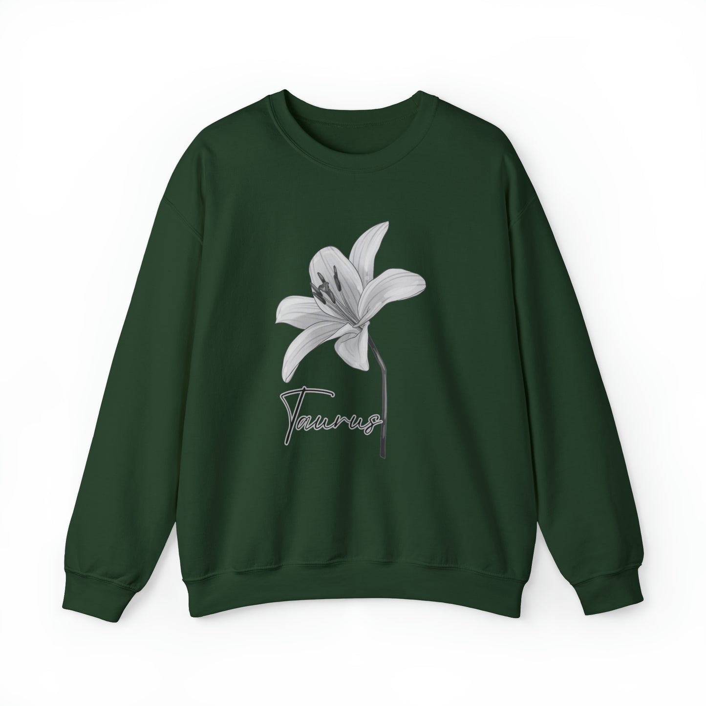 Taurus Lily Unisex Heavy Blend Crewneck Sweatshirt