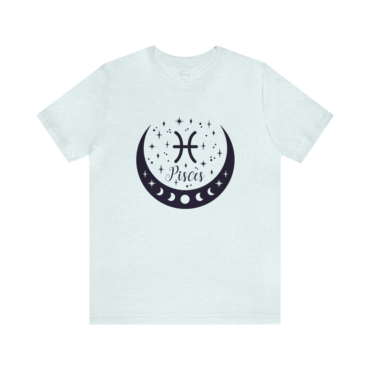 Pisces Moon Phase Zodiac Unisex Jersey Short Sleeve Tee