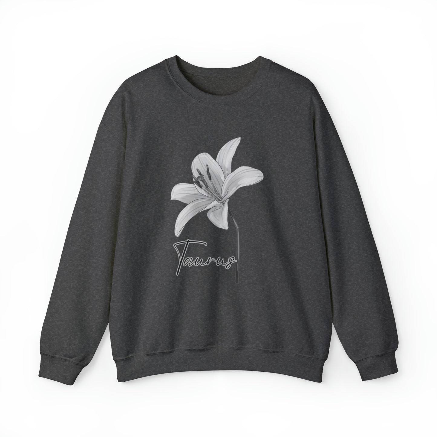 Taurus Lily Unisex Heavy Blend Crewneck Sweatshirt