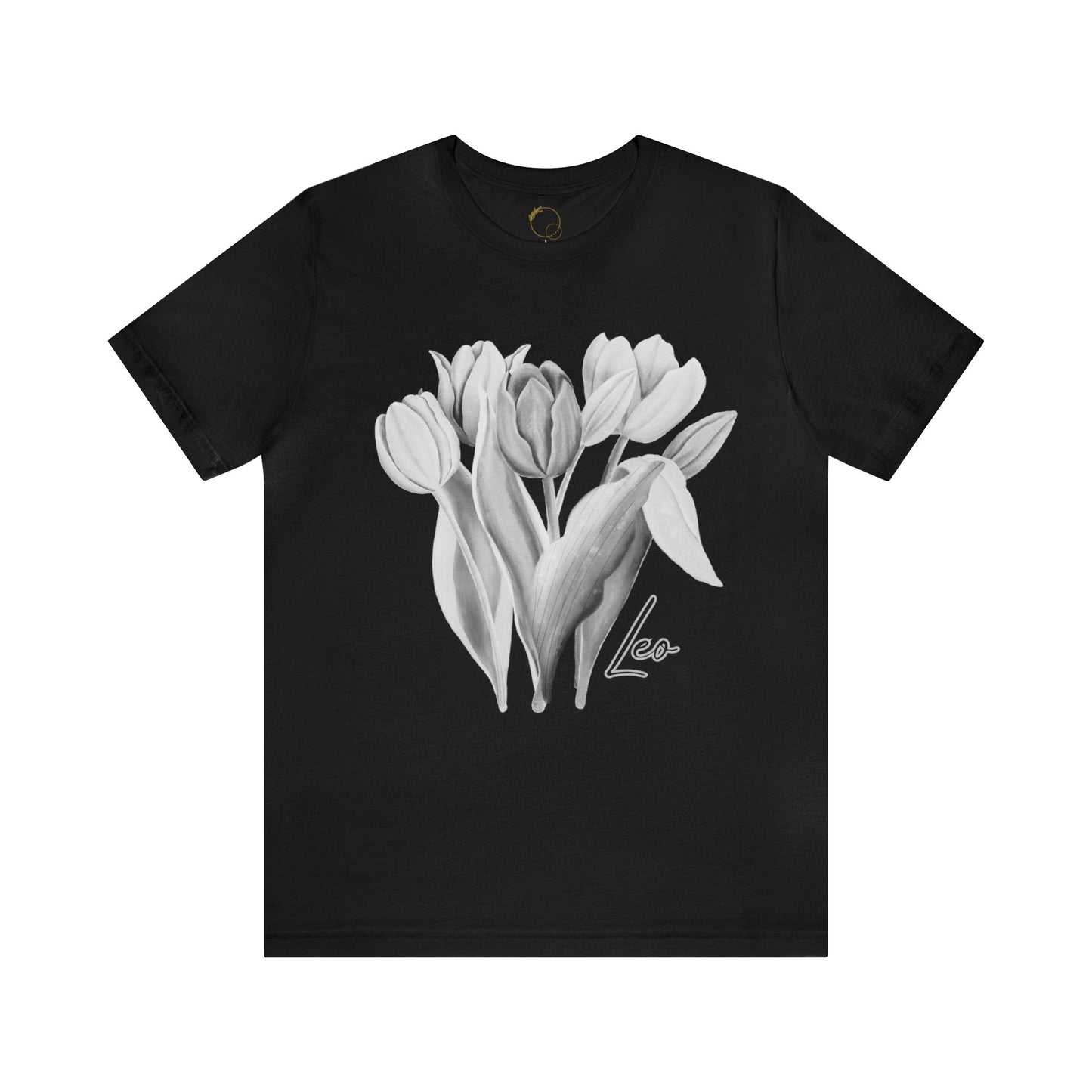 Leo Tulips Zodiac Unisex Jersey Short Sleeve Tee