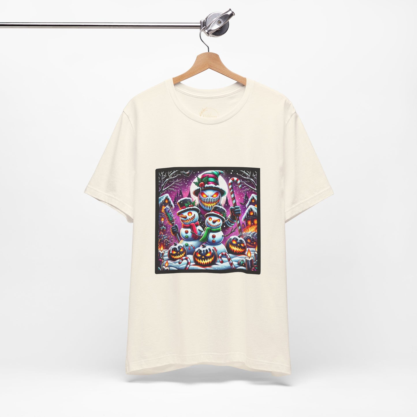 Spooky Snowmen Shirt Halloween Christmas Mashup Holiday Tee xMasWeen Evil Snowman Spooky Christmas Freight Delight Pumpkin Snowman