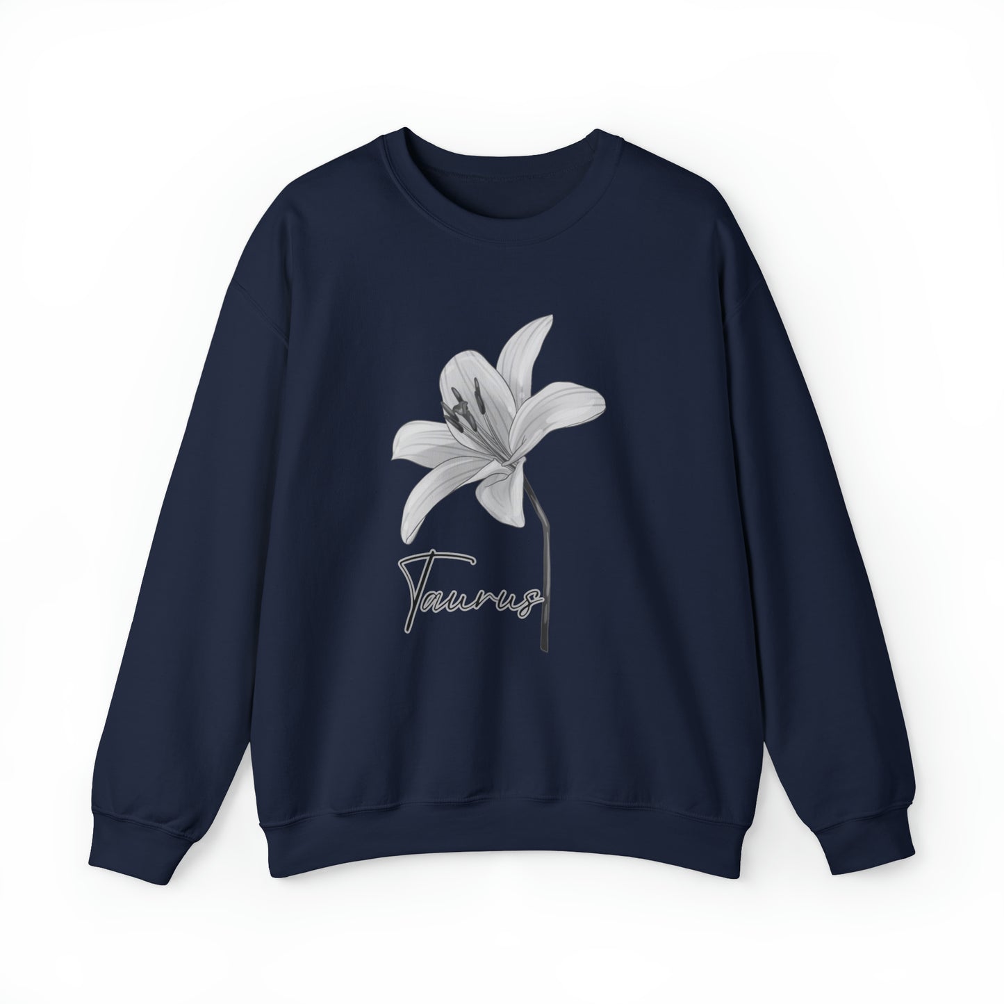 Taurus Lily Unisex Heavy Blend Crewneck Sweatshirt