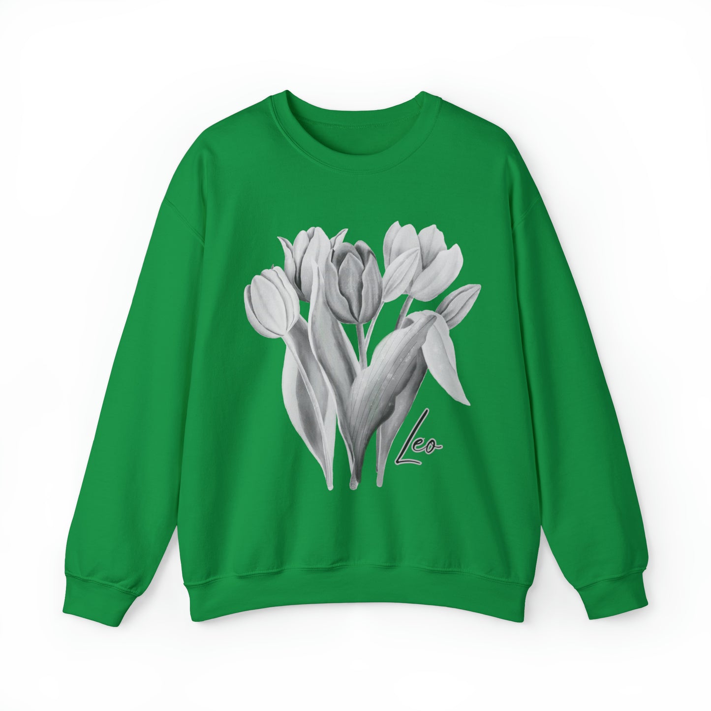 Leo Tulips Unisex Heavy Blend Crewneck Sweatshirt