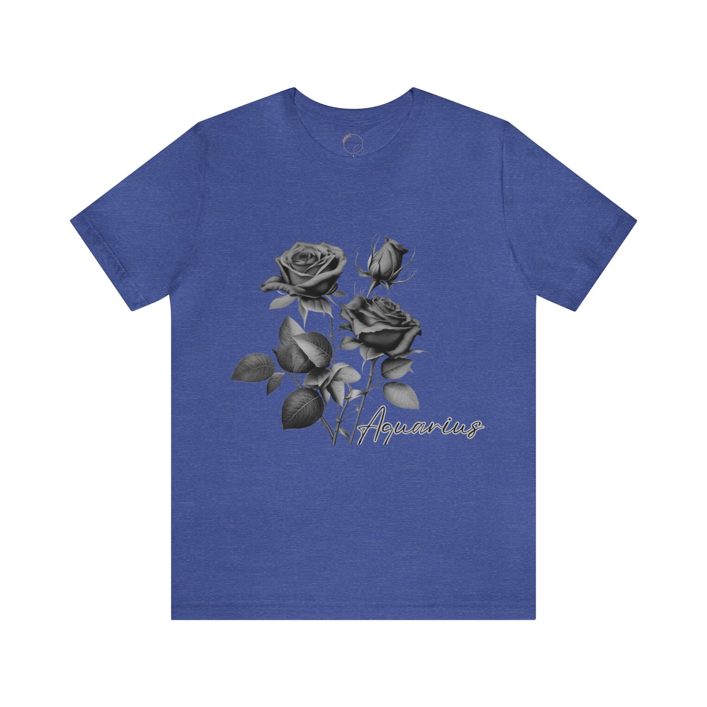 Aquarius Rose Zodiac Unisex Jersey Short Sleeve Tee