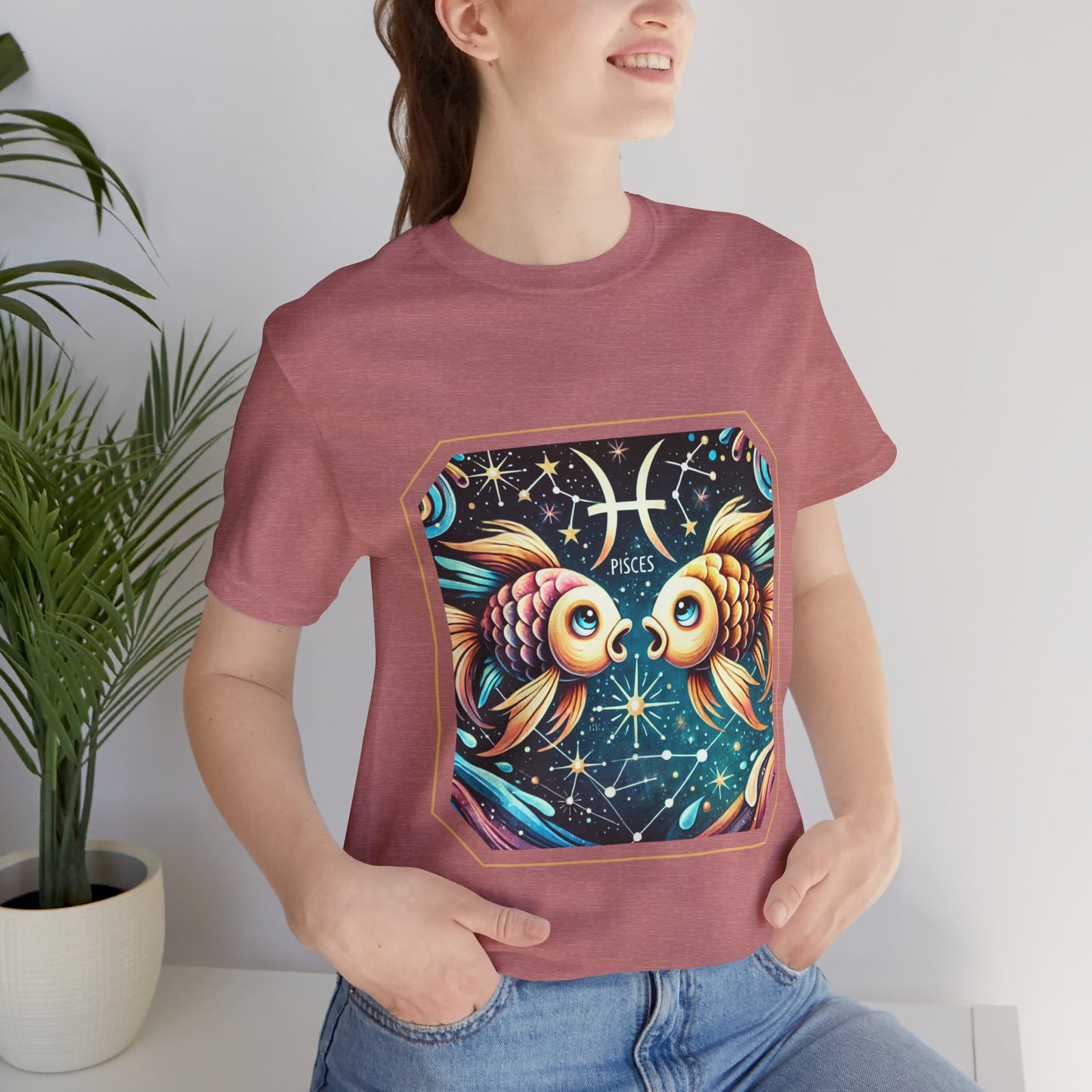 Pisces Framed Zodiac Name T-Shirt