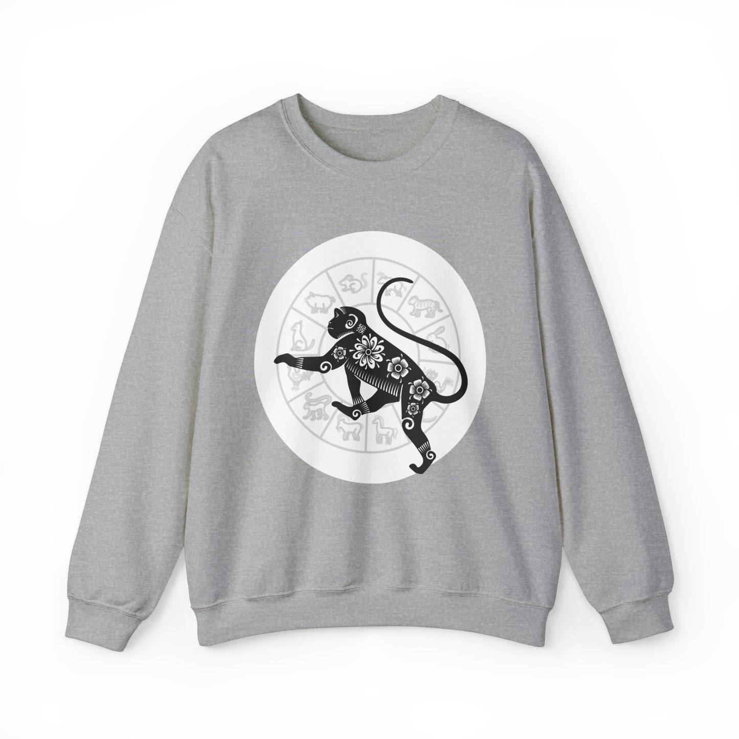 Shengxiao Monkey Unisex Heavy Blend Crewneck Sweatshirt