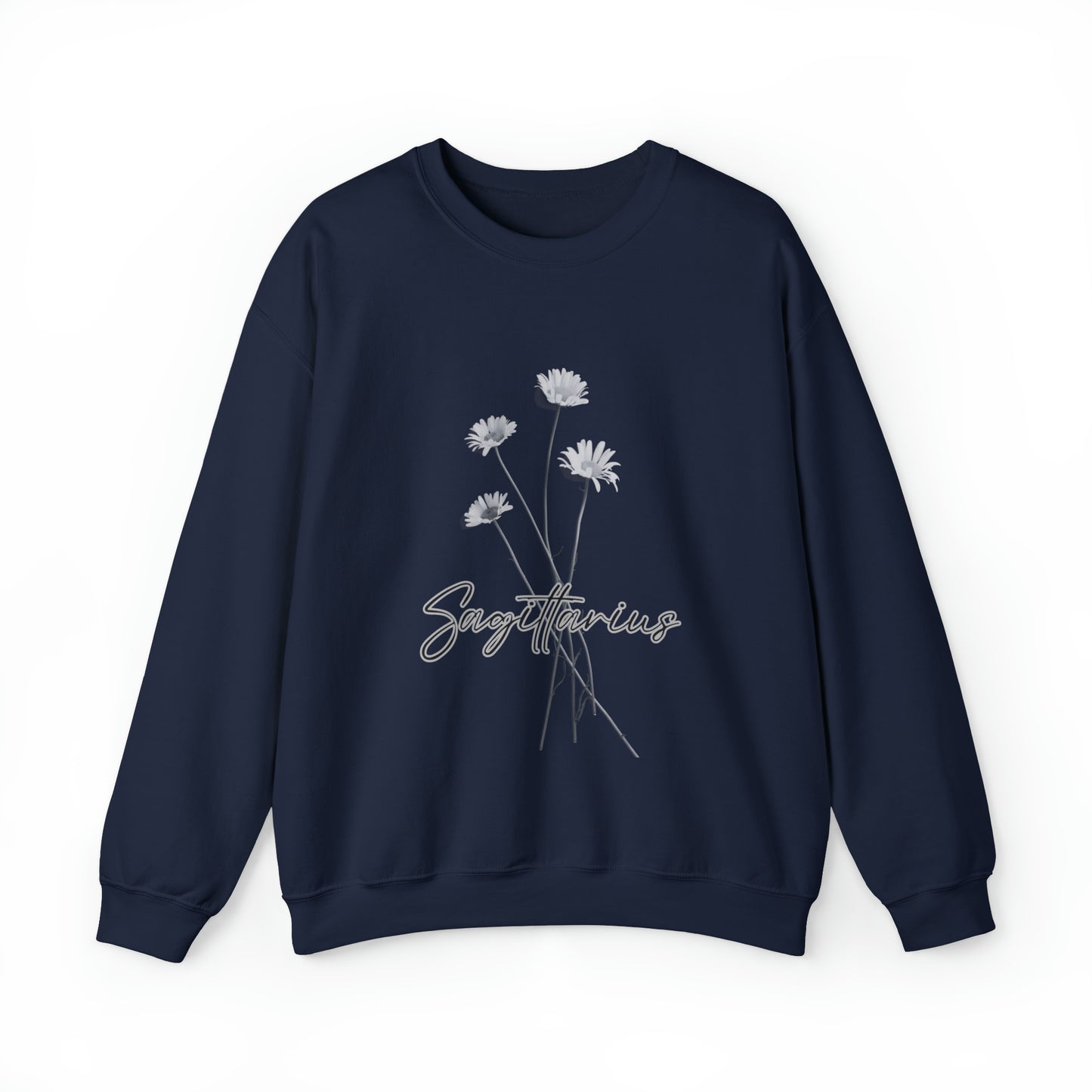 Sagittarius Daises Unisex Heavy Blend Crewneck Sweatshirt
