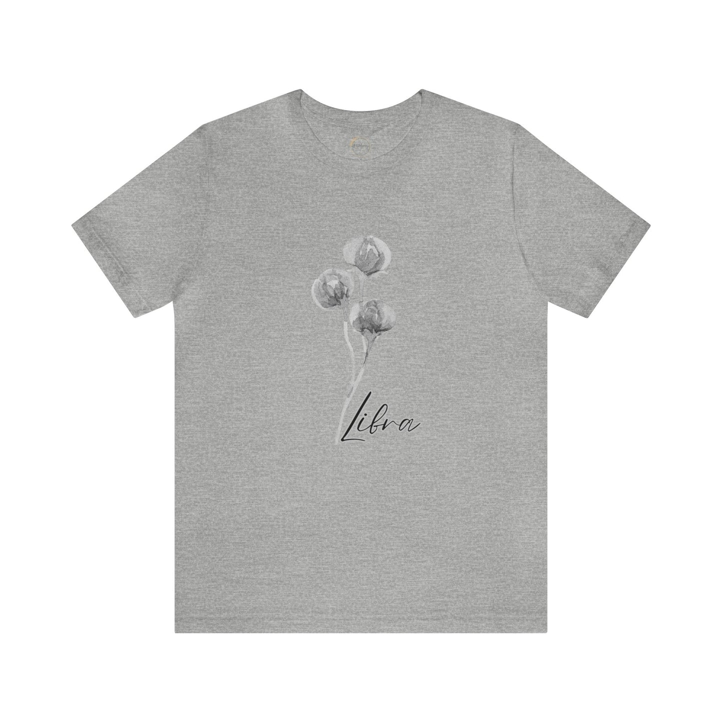 Libra Peonies Zodiac Unisex Jersey Short Sleeve Tee