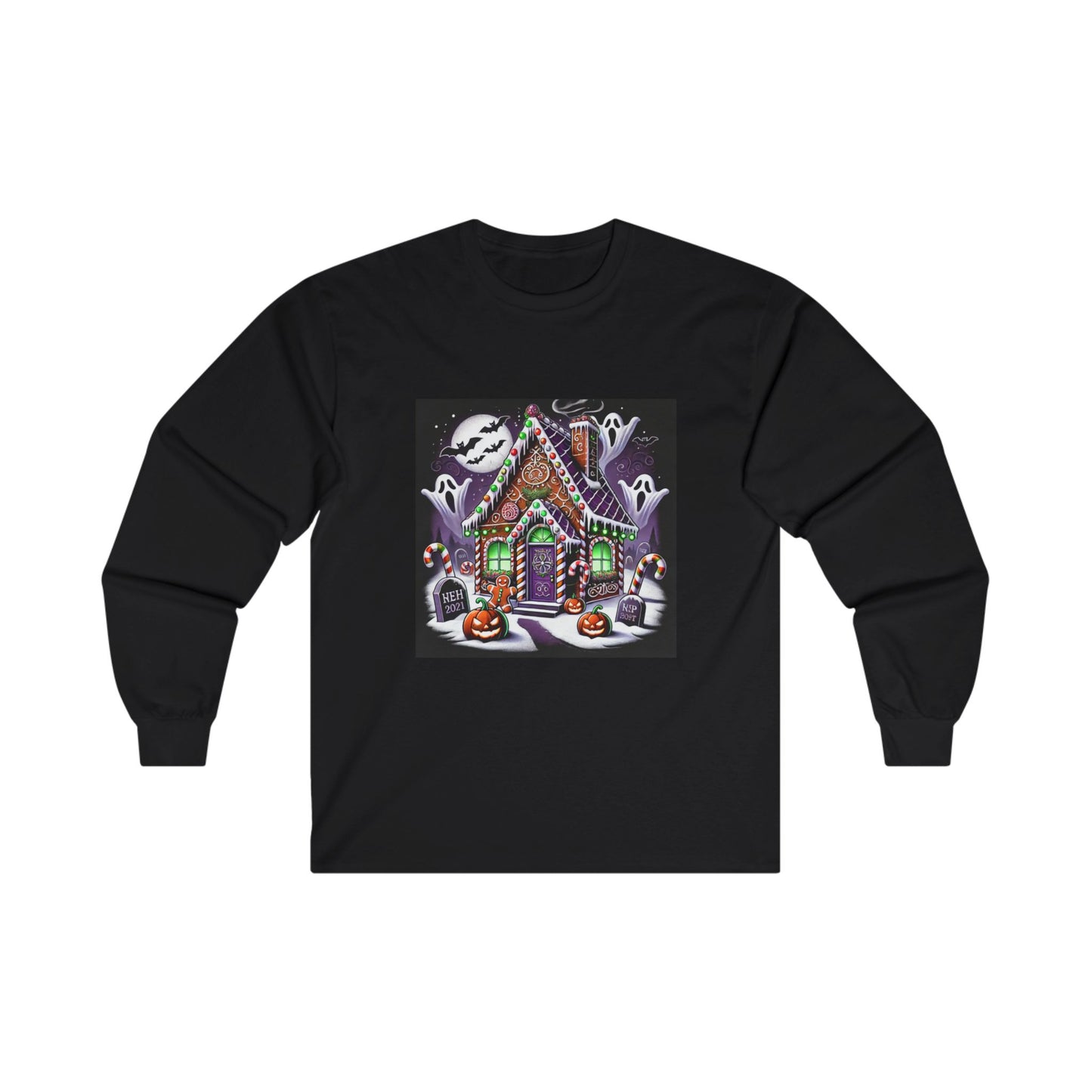 Haunted Gingerbread House Shirt Festive Halloween Christmas Mashup Tee xMasWeen