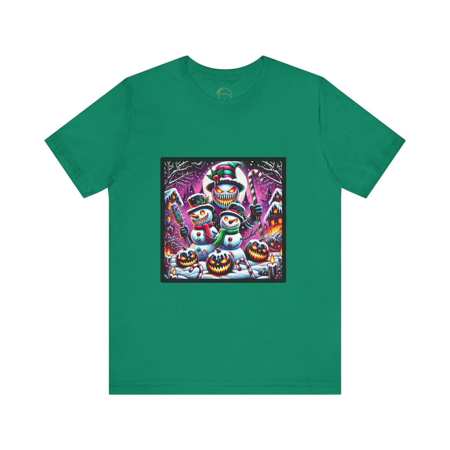 Spooky Snowmen Shirt Halloween Christmas Mashup Holiday Tee xMasWeen Evil Snowman Spooky Christmas Freight Delight Pumpkin Snowman