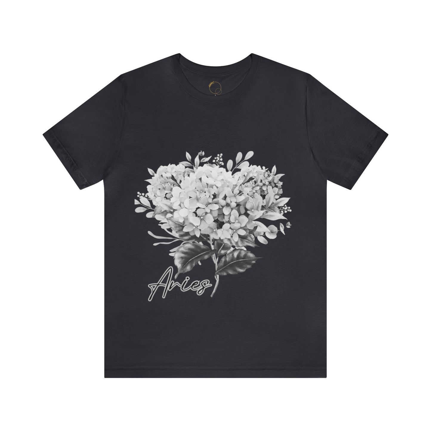 Aries Hydrangrea Zodiac Unisex Jersey Short Sleeve Tee