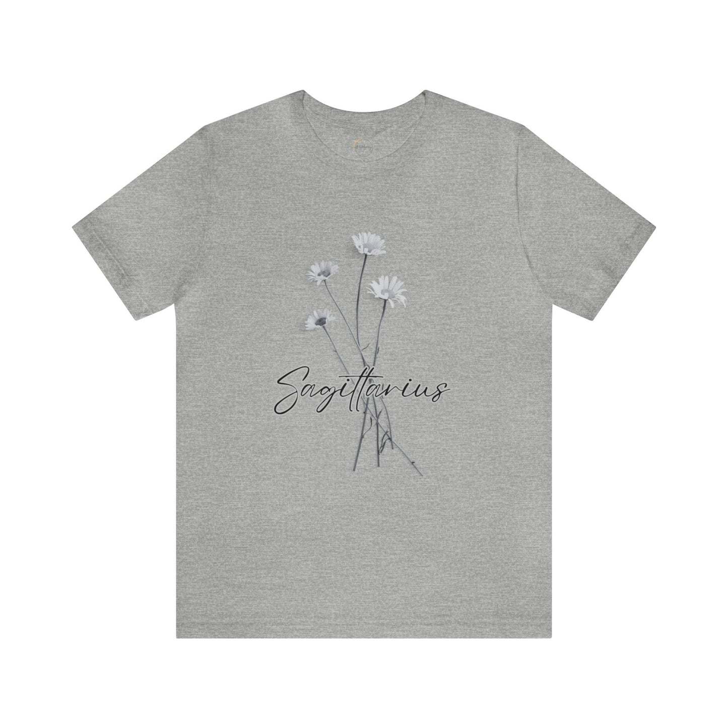 Sagittarius Daisy Zodiac Unisex Jersey Short Sleeve Tee