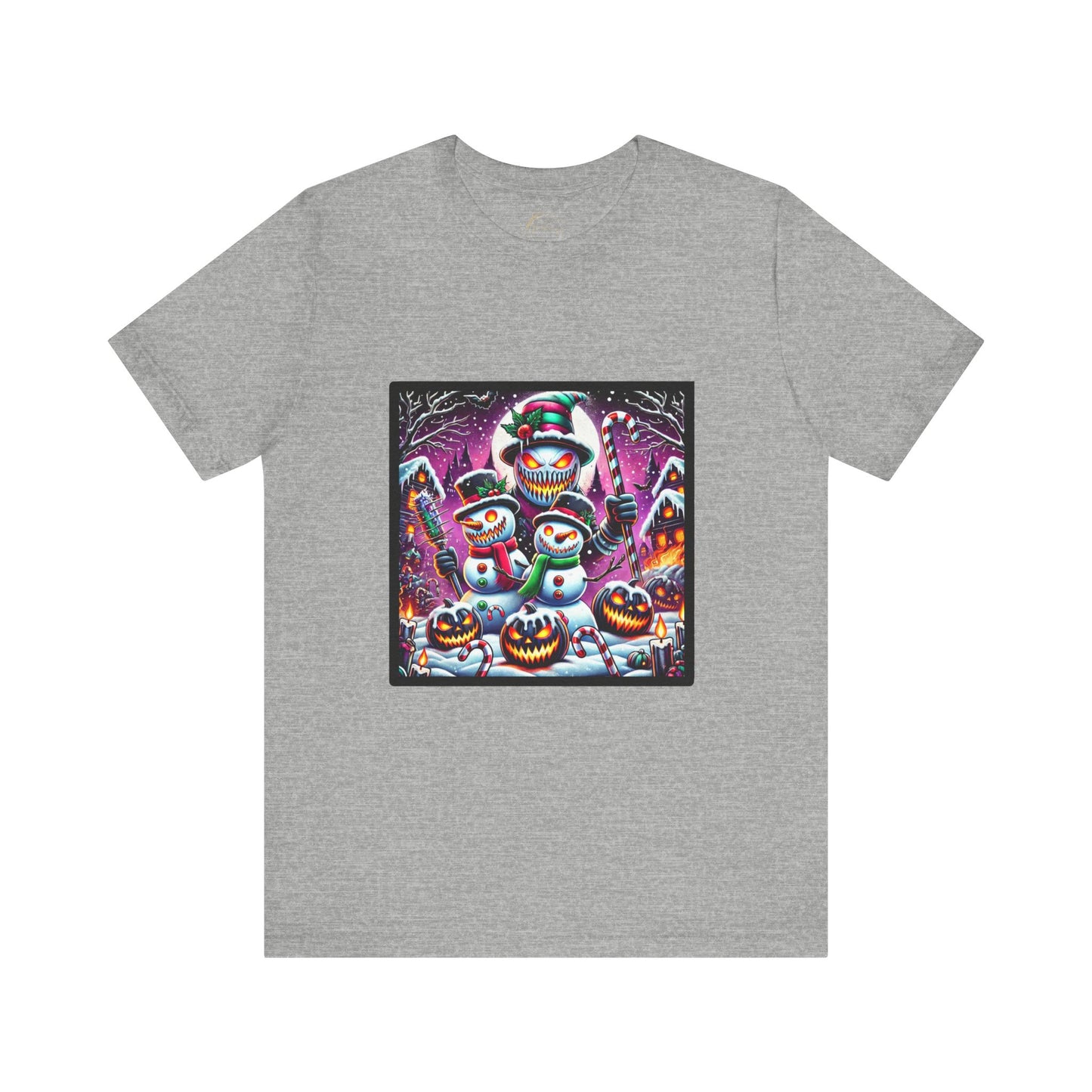 Spooky Snowmen Shirt Halloween Christmas Mashup Holiday Tee xMasWeen Evil Snowman Spooky Christmas Freight Delight Pumpkin Snowman