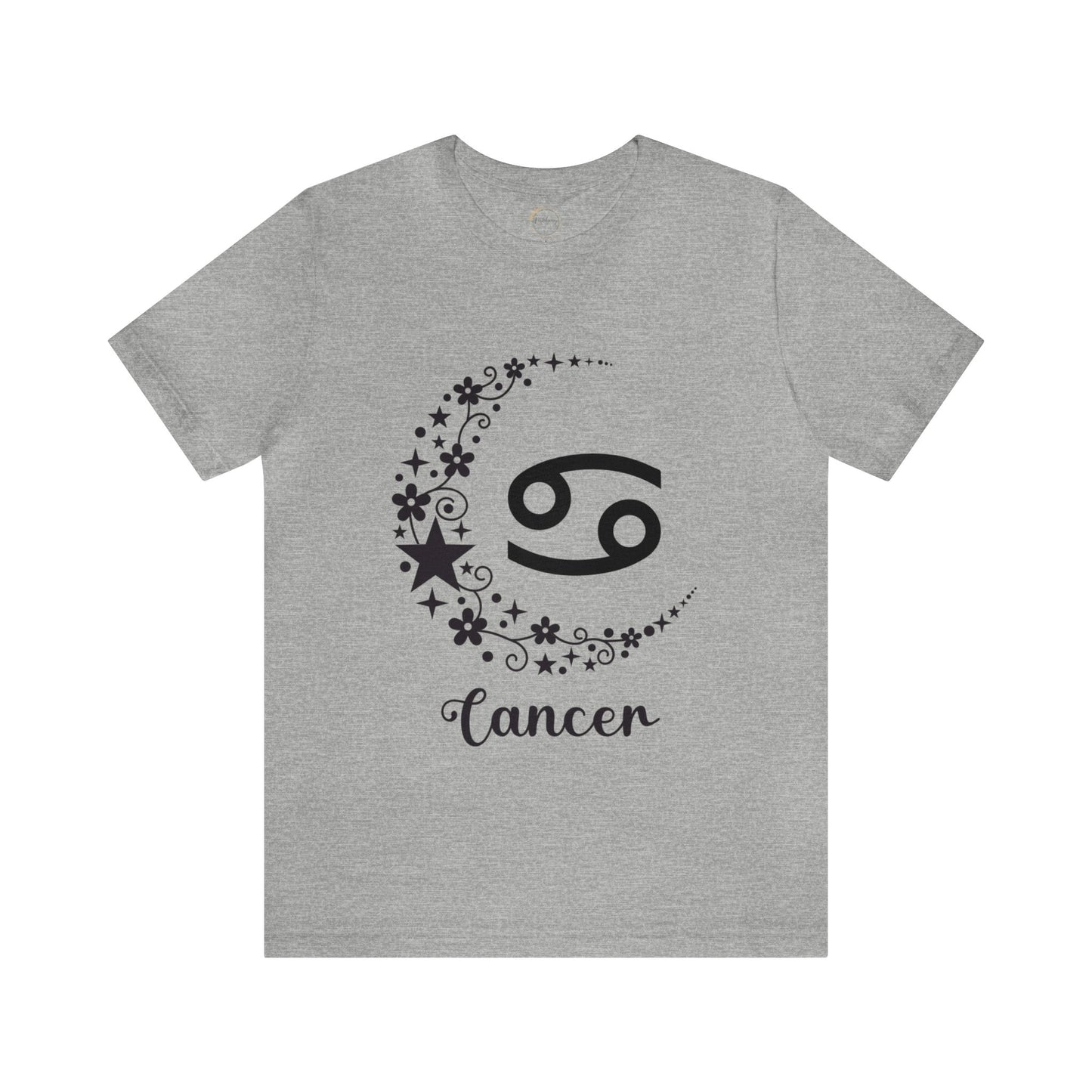 Cancer Floral Moon Zodiac Unisex Jersey Short Sleeve Tee