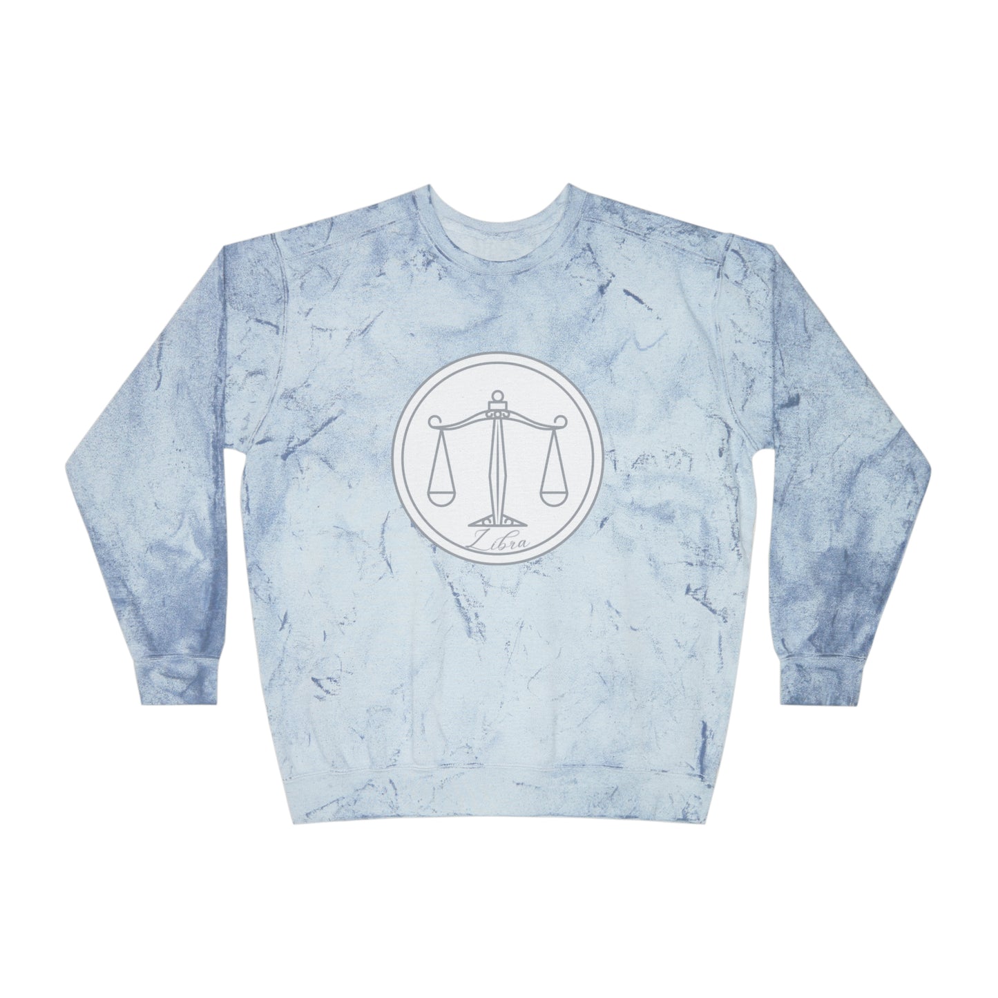 Libra Scale Unisex Color Blast Crewneck Sweatshirt