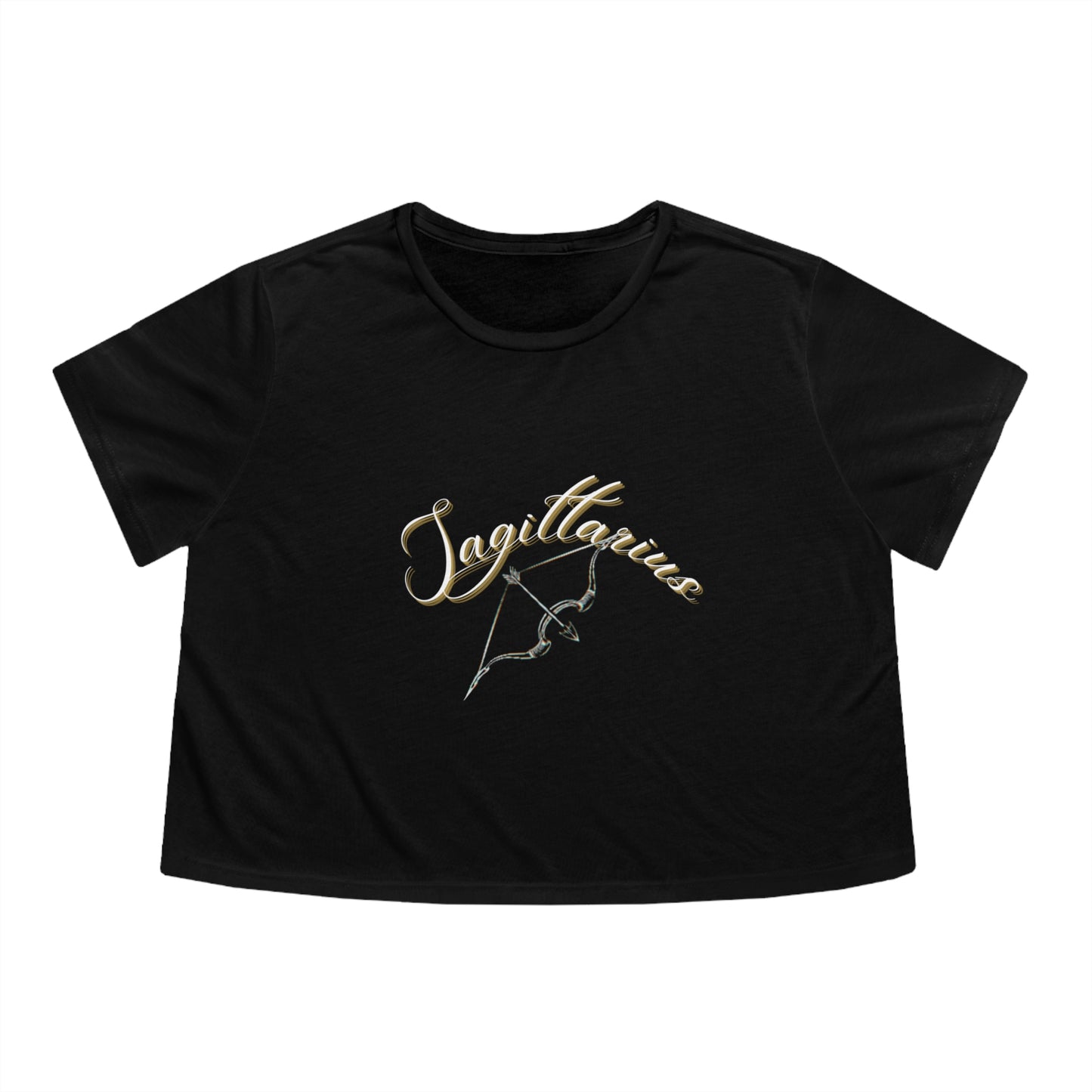 Sagittarius Zodiac Flowy Cropped Tee