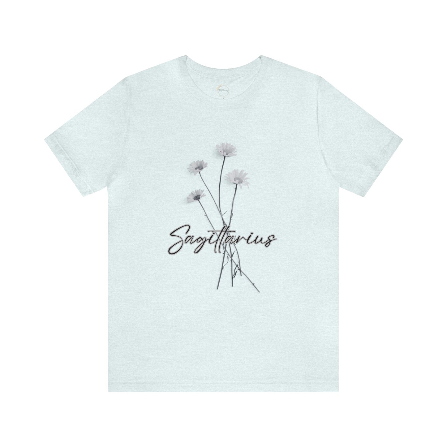 Sagittarius Daisy Zodiac Unisex Jersey Short Sleeve Tee