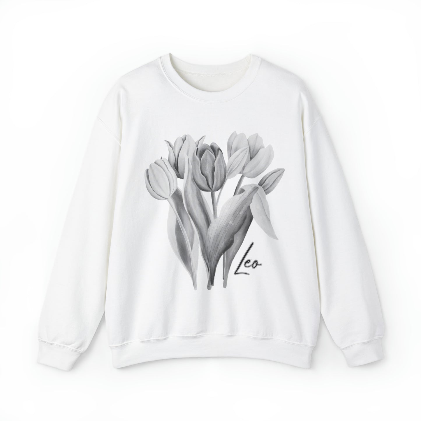 Leo Tulips Unisex Heavy Blend Crewneck Sweatshirt