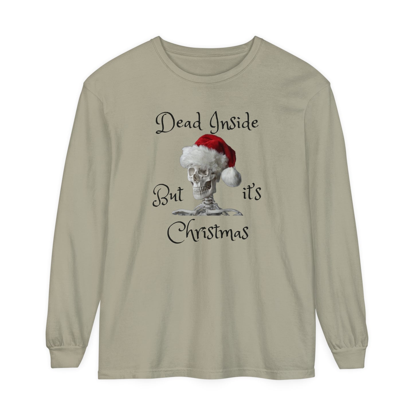 Dead Inside Santa Skeleton Unisex Long Sleeve T-Shirt