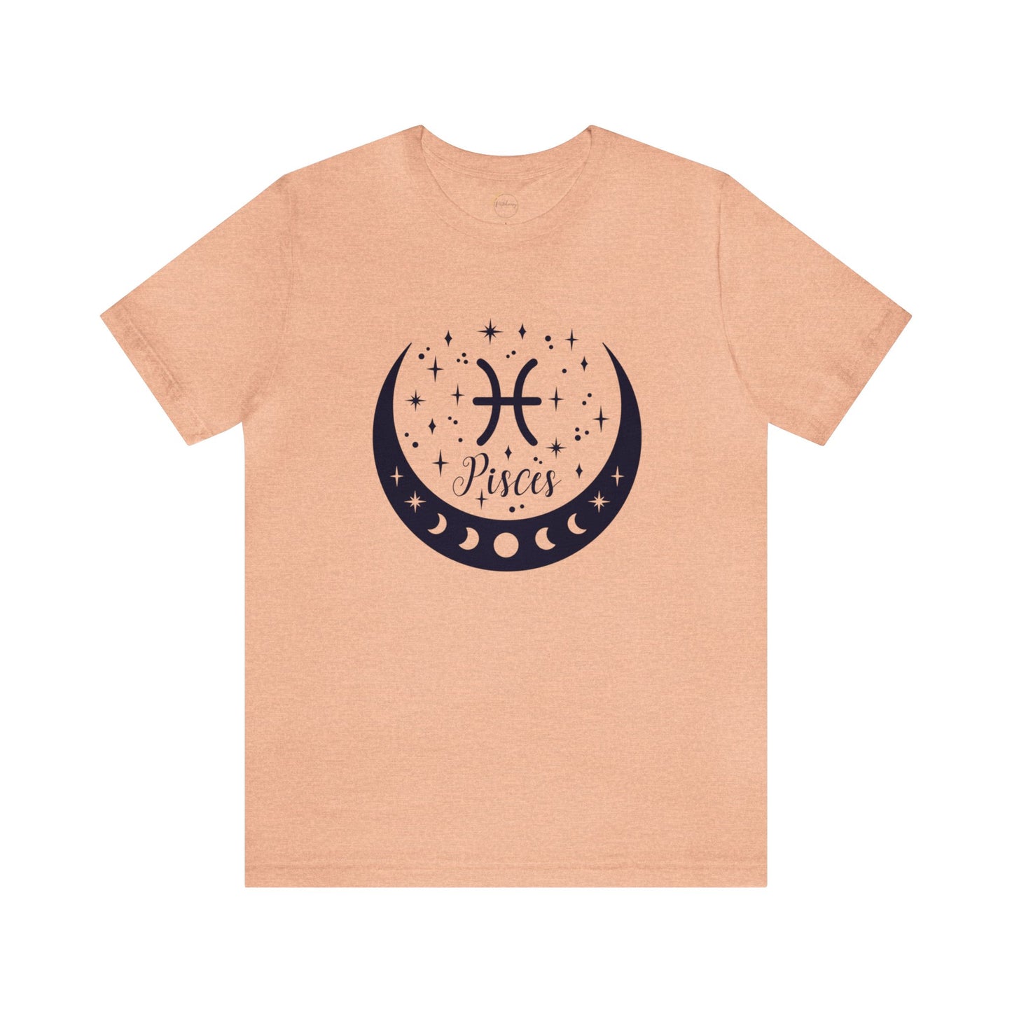 Pisces Moon Phase Zodiac Unisex Jersey Short Sleeve Tee