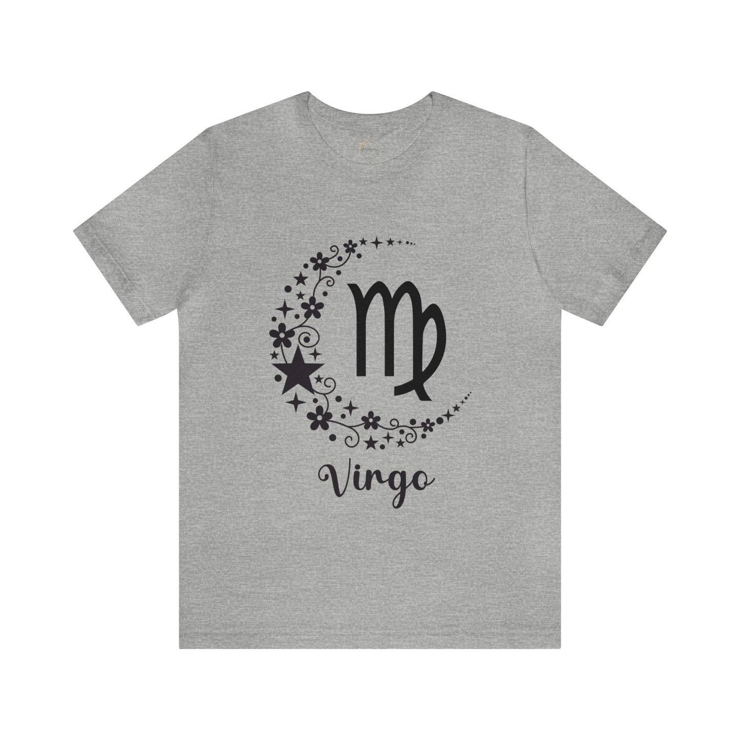 Virgo Floral Moon Zodiac Unisex Jersey Short Sleeve Tee