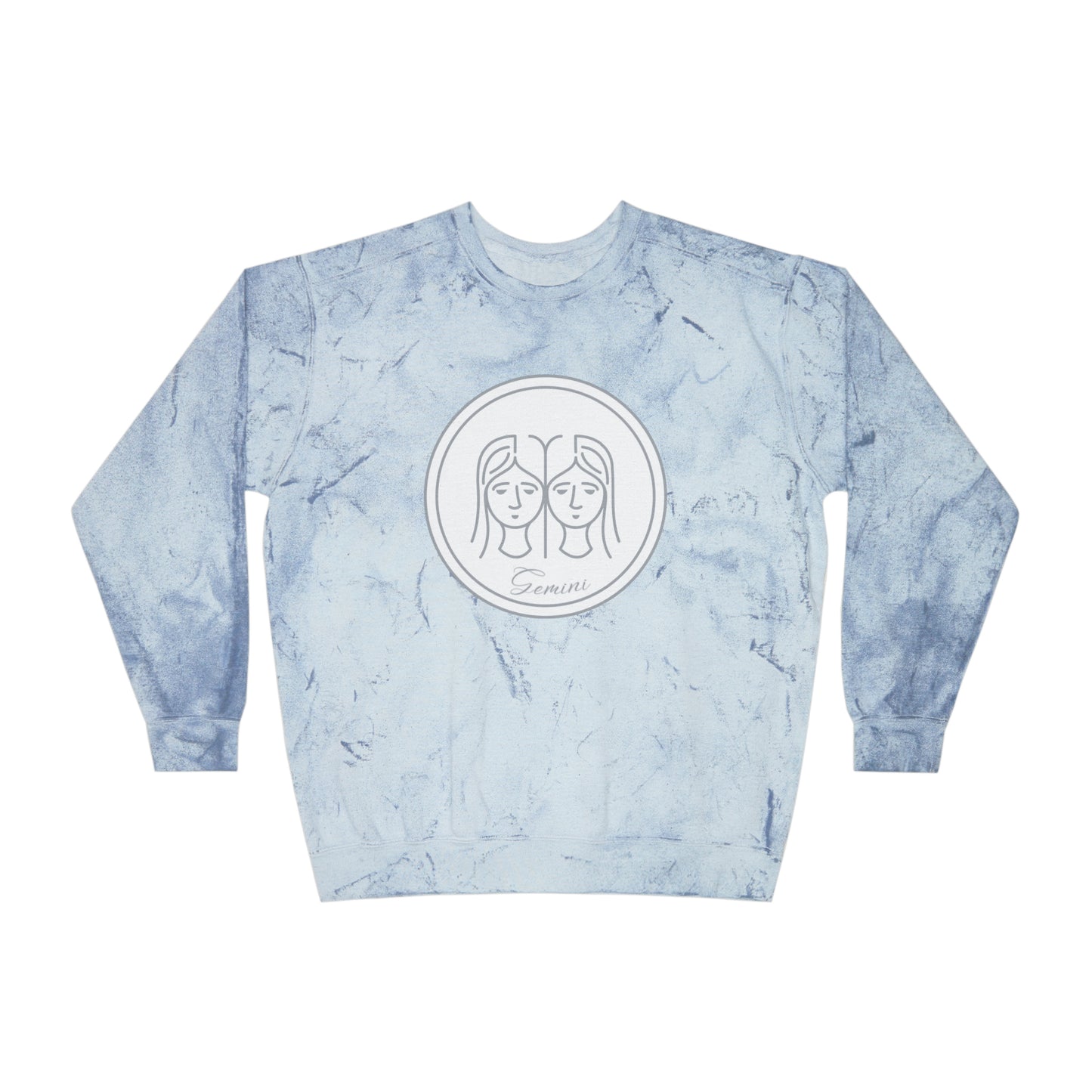 Gemini Twins Unisex Color Blast Crewneck Sweatshirt