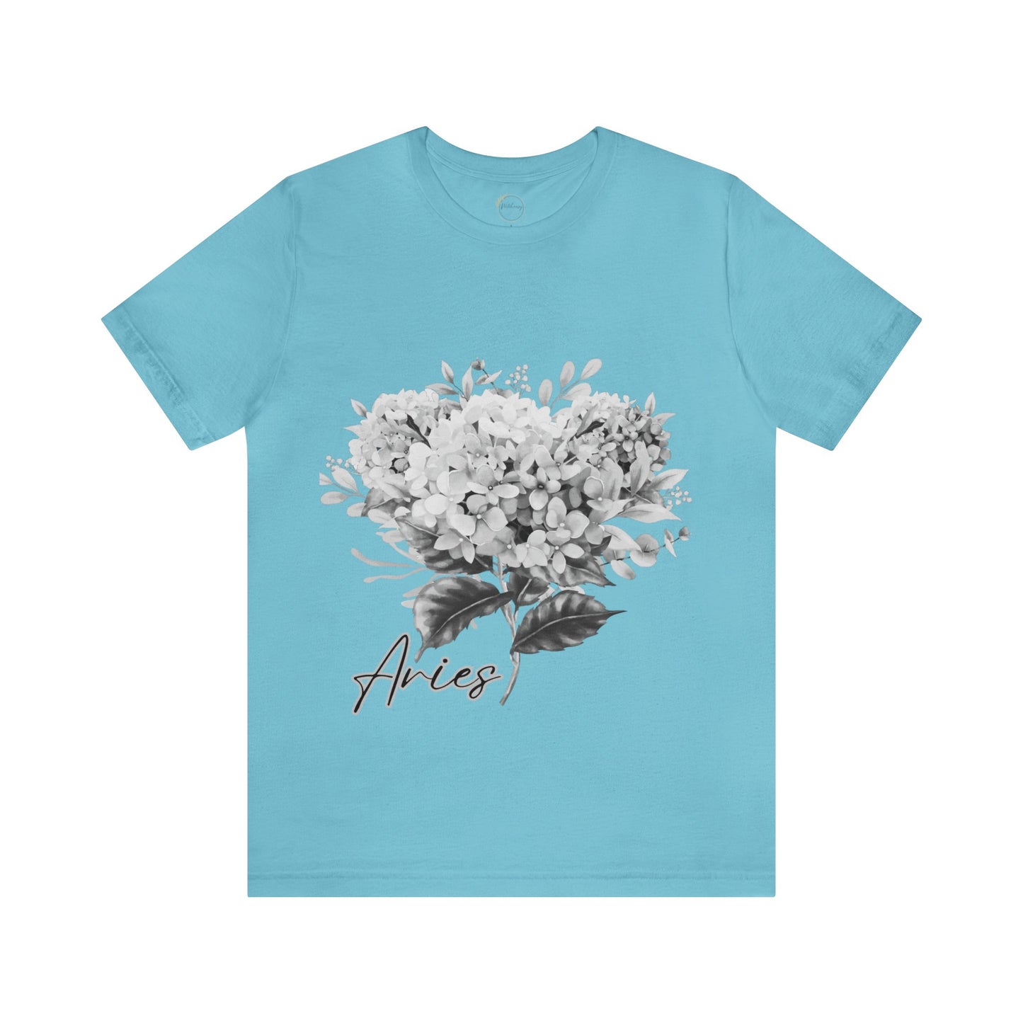 Aries Hydrangrea Zodiac Unisex Jersey Short Sleeve Tee
