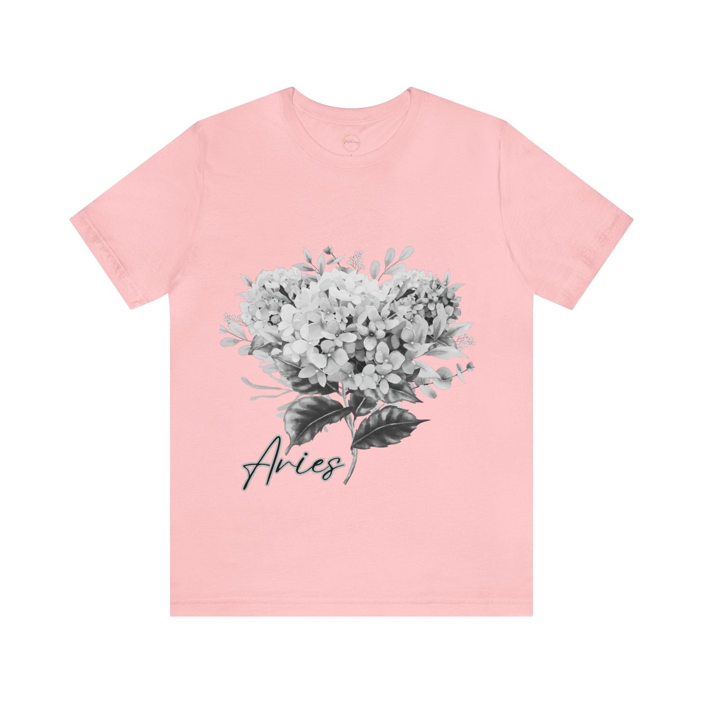 Aries Hydrangrea Zodiac Unisex Jersey Short Sleeve Tee