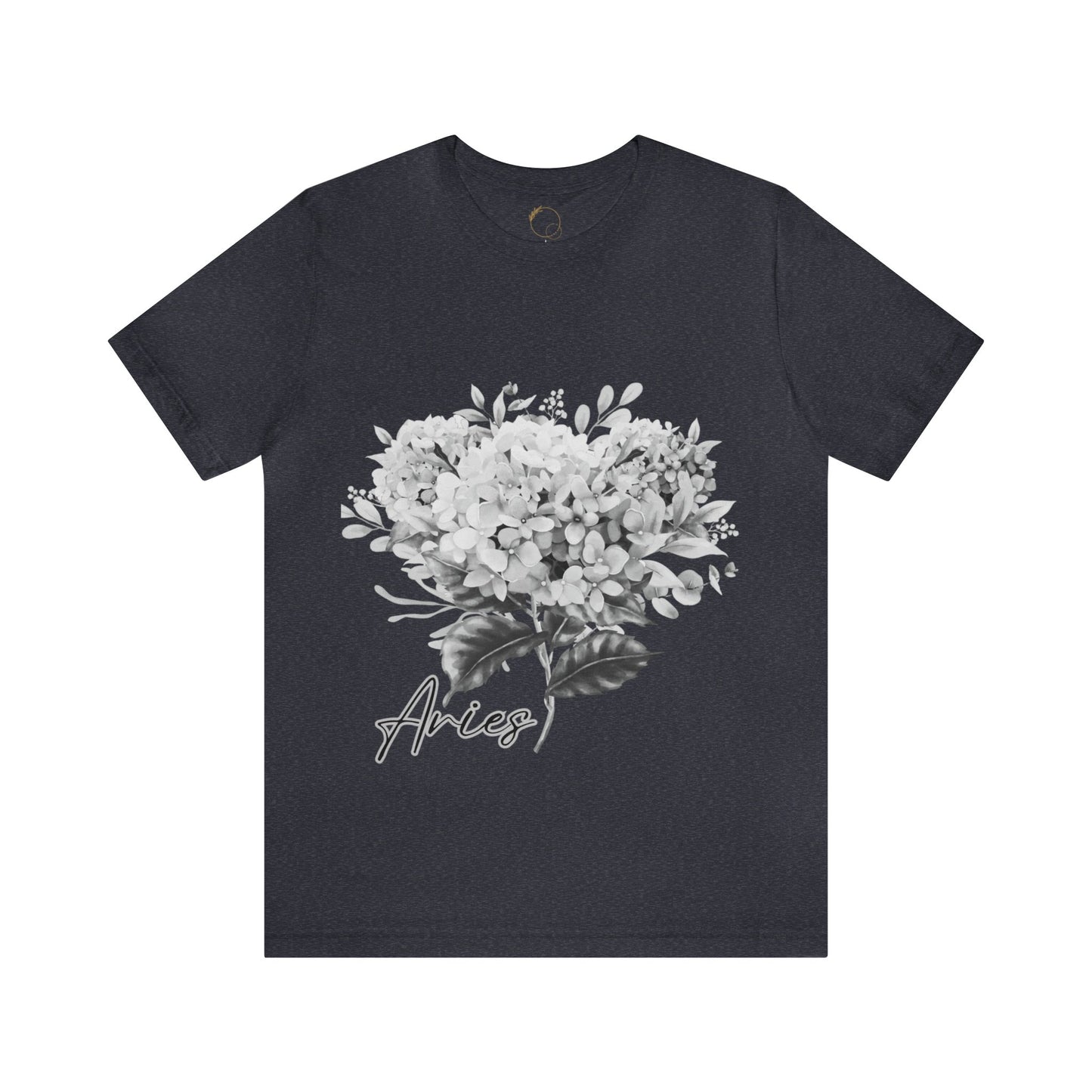 Aries Hydrangrea Zodiac Unisex Jersey Short Sleeve Tee