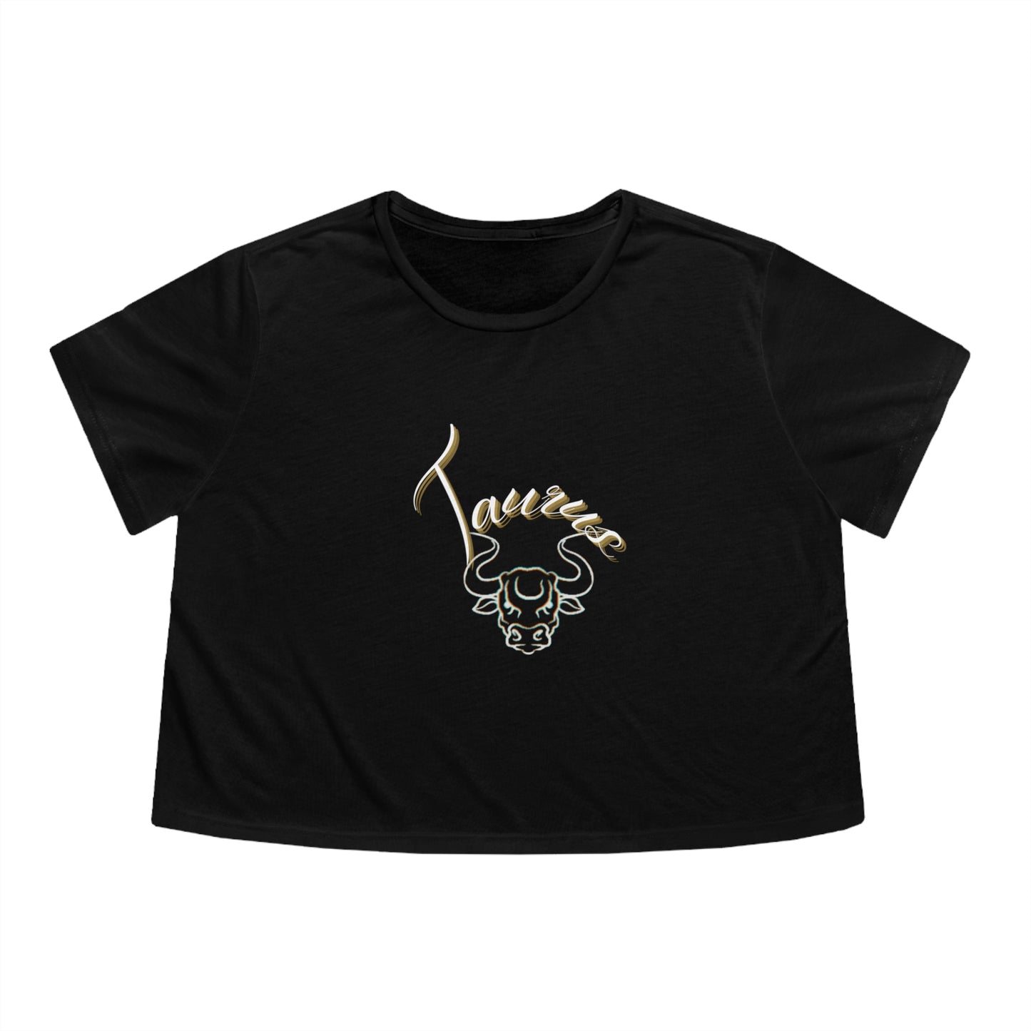 Taurus Zodiac Flowy Cropped Tee
