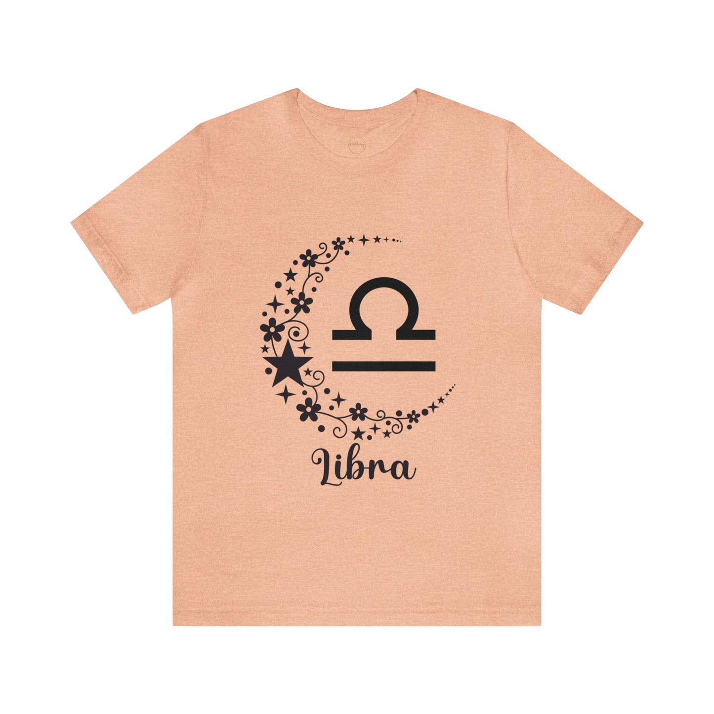 Libra Floral Moon Zodiac Unisex Jersey Short Sleeve Tee