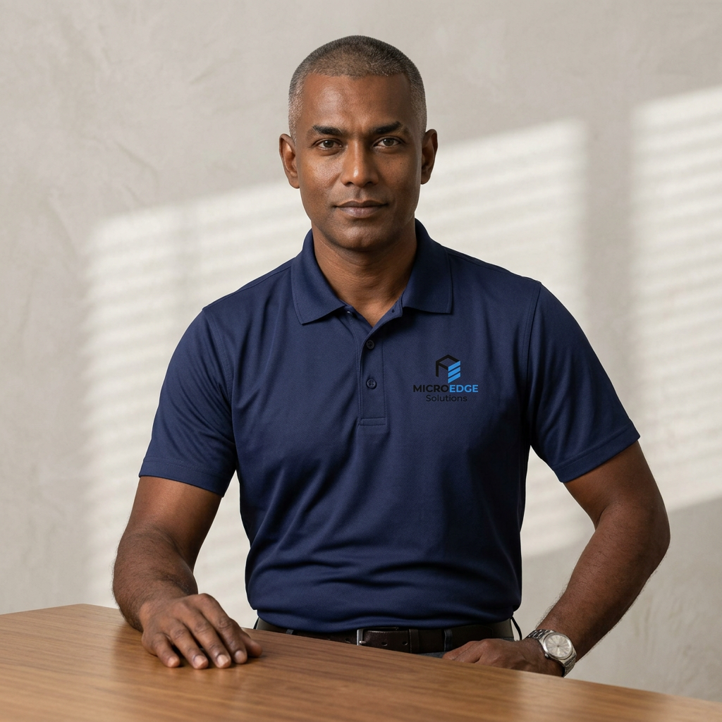 MicroEdge Logo Polo Shirt - Black Logo