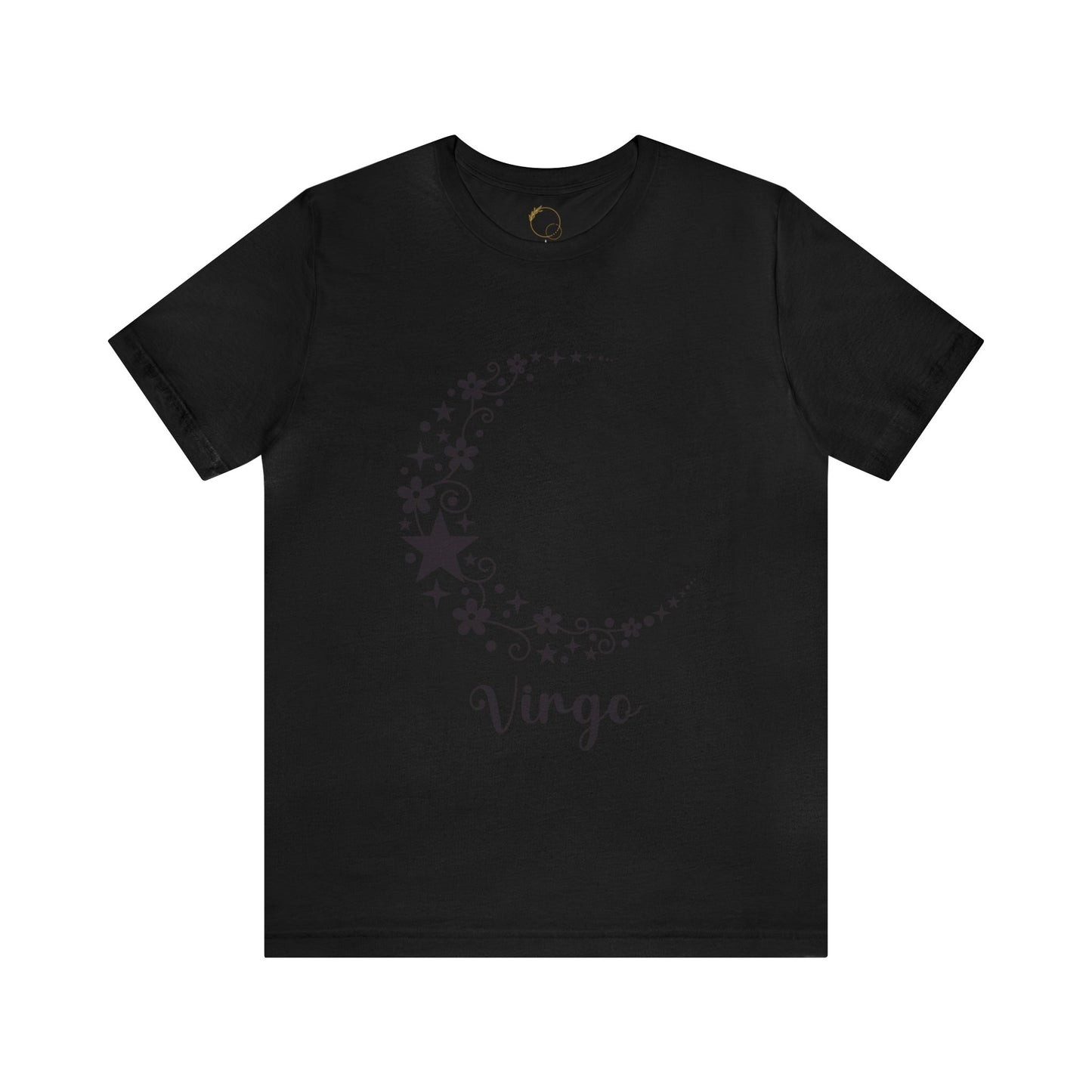 Virgo Floral Moon Zodiac Unisex Jersey Short Sleeve Tee